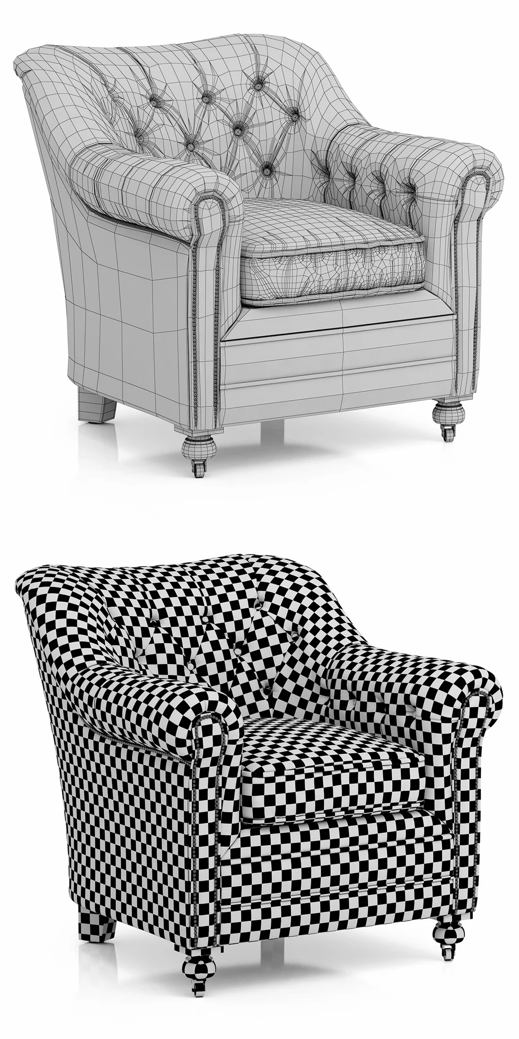 Restoration Hardware Sandringham Leather Club Chair — 3D model preview 8