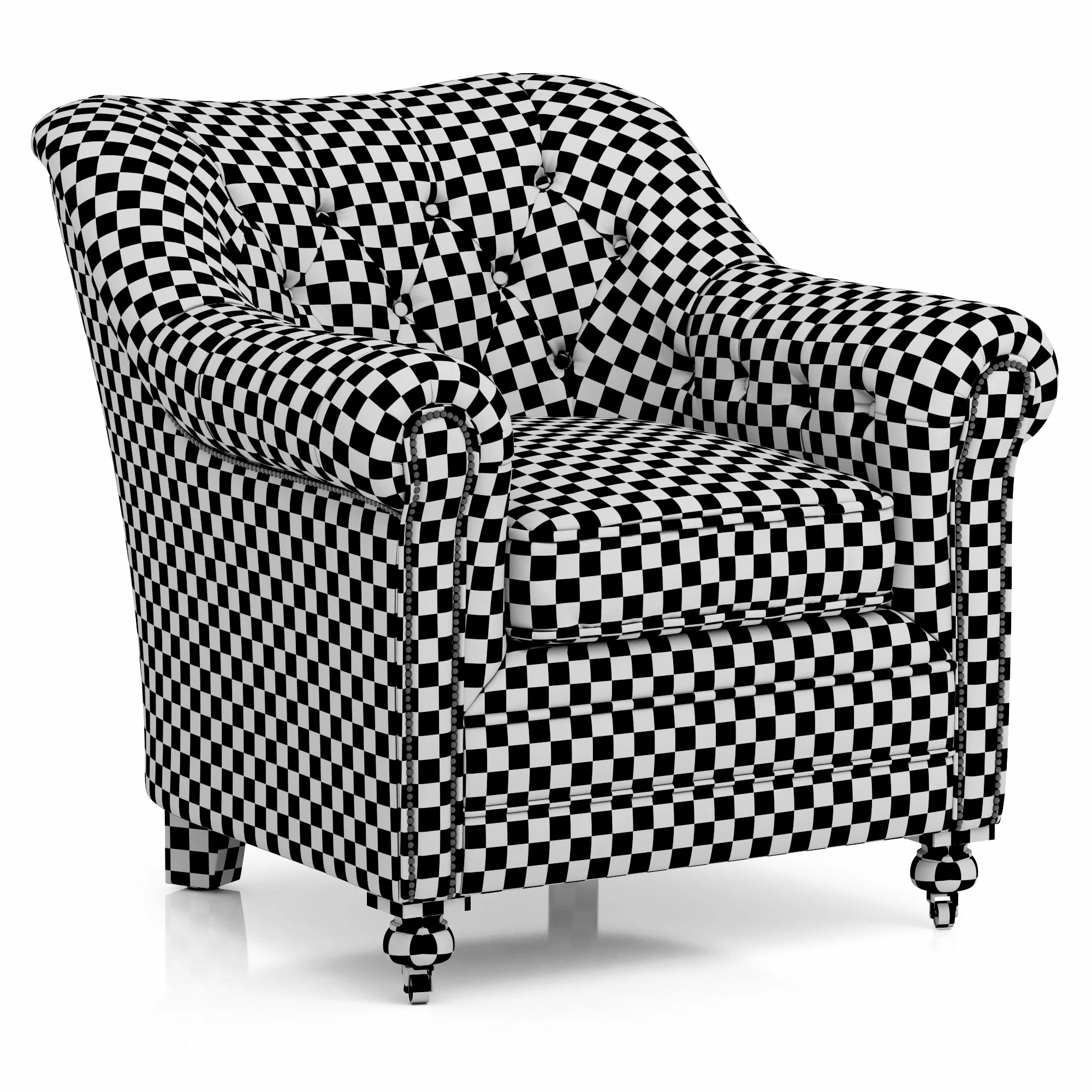 Restoration Hardware Sandringham Leather Club Chair — 3D model preview 9