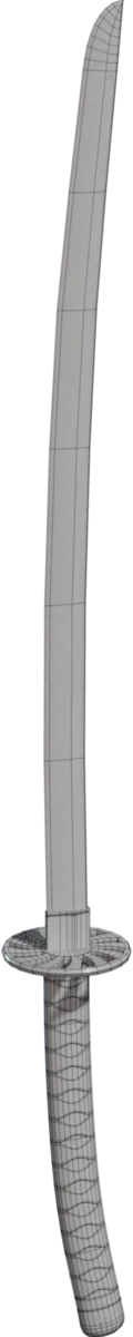 Antique Japanese Katana Sword — 3D model preview 1