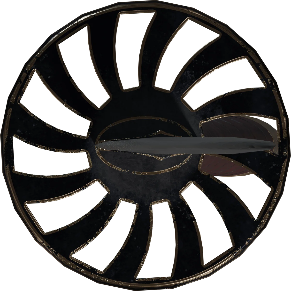 Antique Japanese Katana Sword — 3D model preview 4