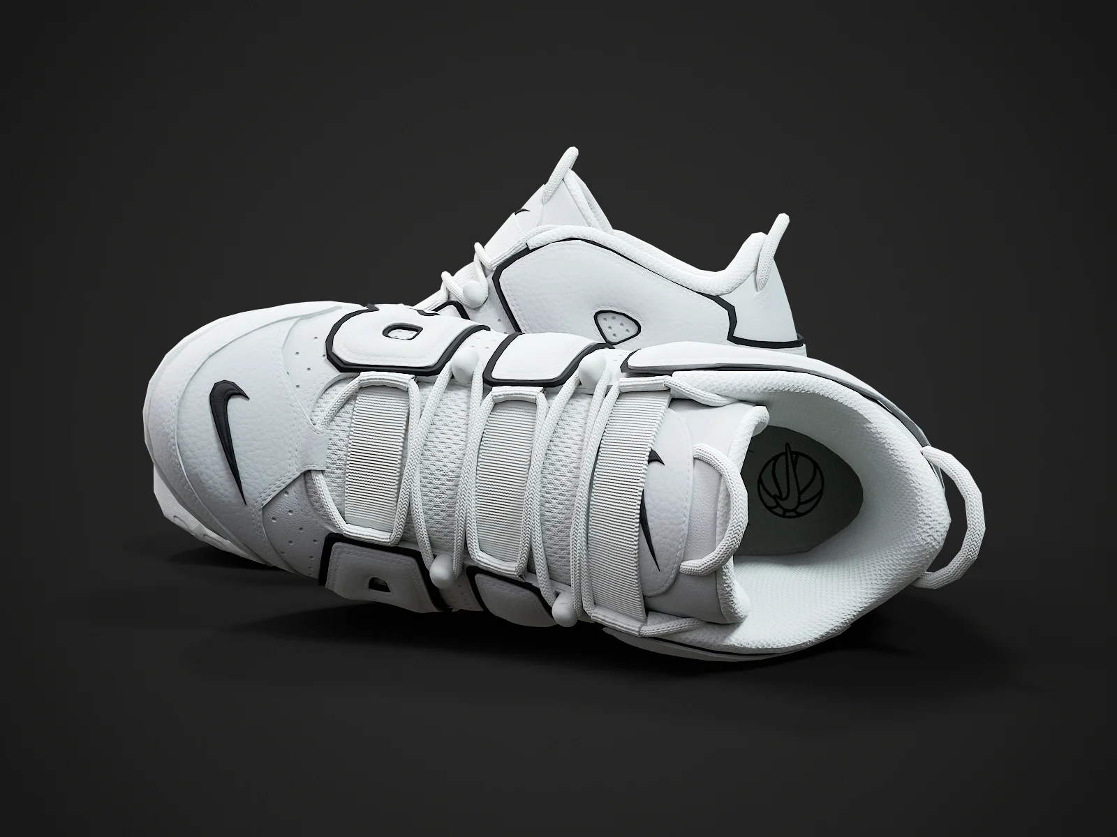 Nike Air More Uptempo96 4, 3D model preview 4