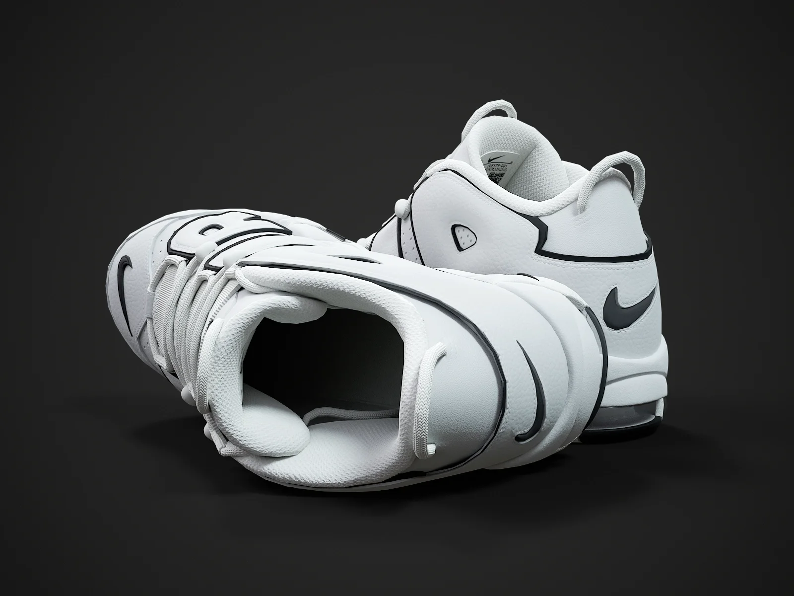 Nike Air More Uptempo96 4, 3D model preview 5