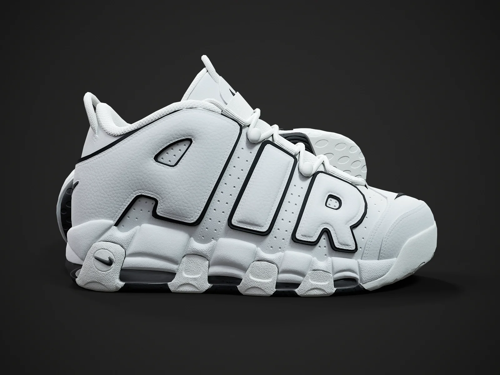 Nike Air More Uptempo96 4, 3D model preview 8