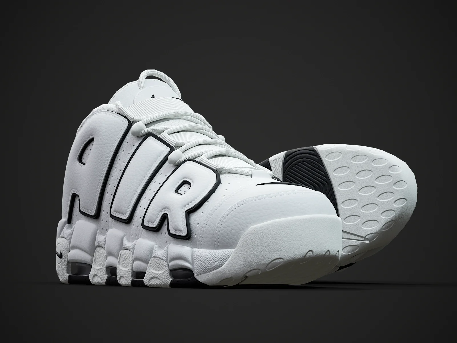 Nike Air More Uptempo96 4, 3D model preview 9