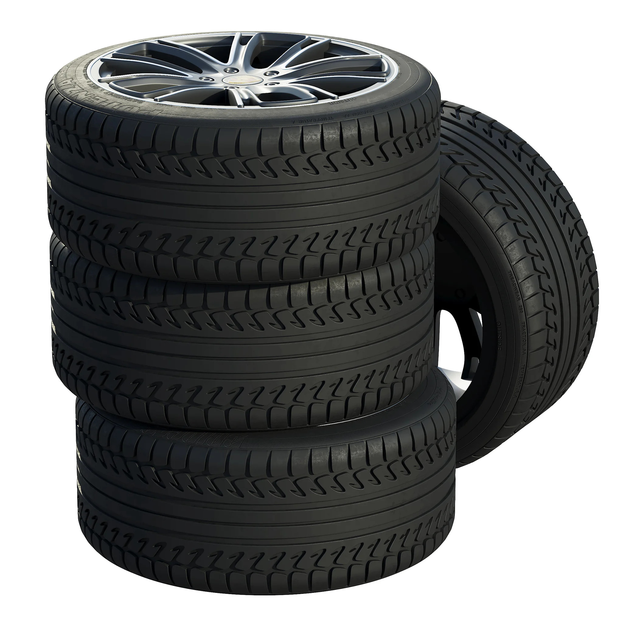 Porsche Tire 4, 3D model preview 2