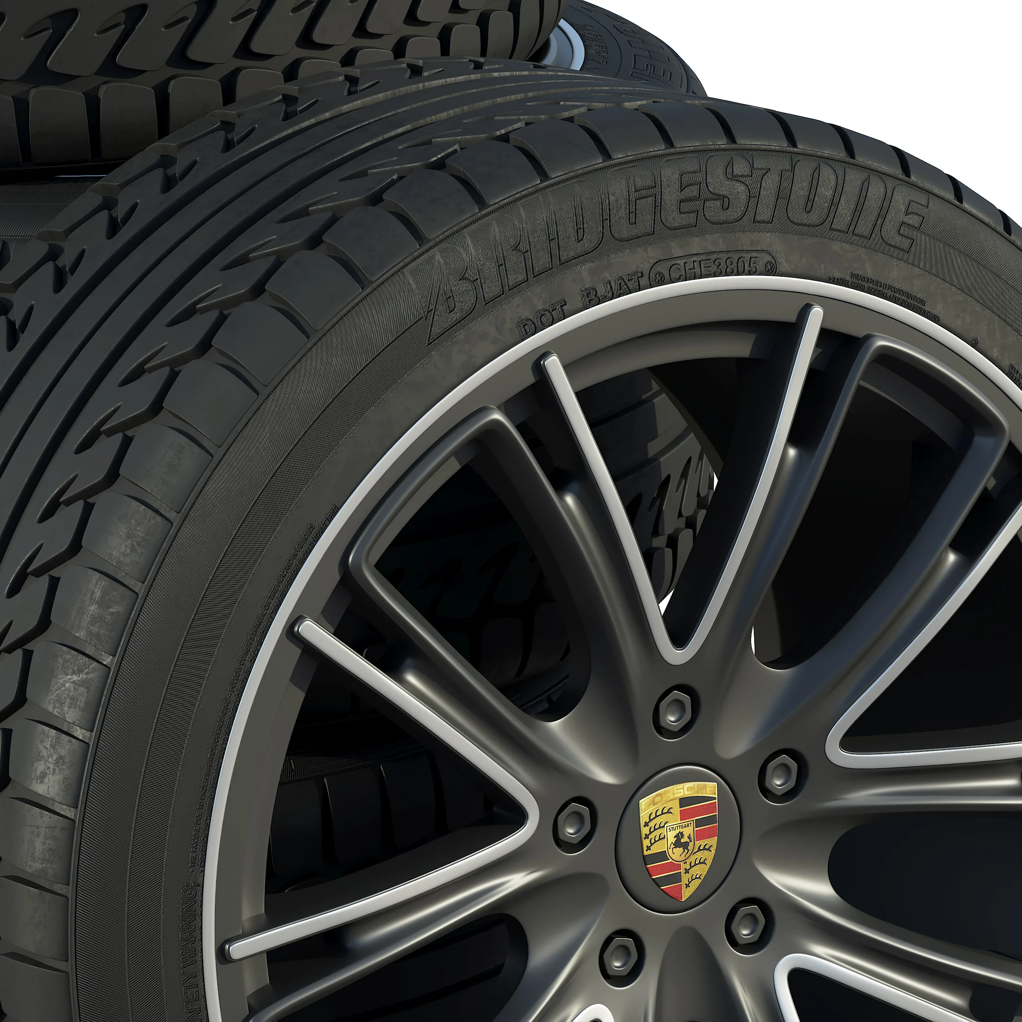 Porsche Tire 4, 3D model preview 3
