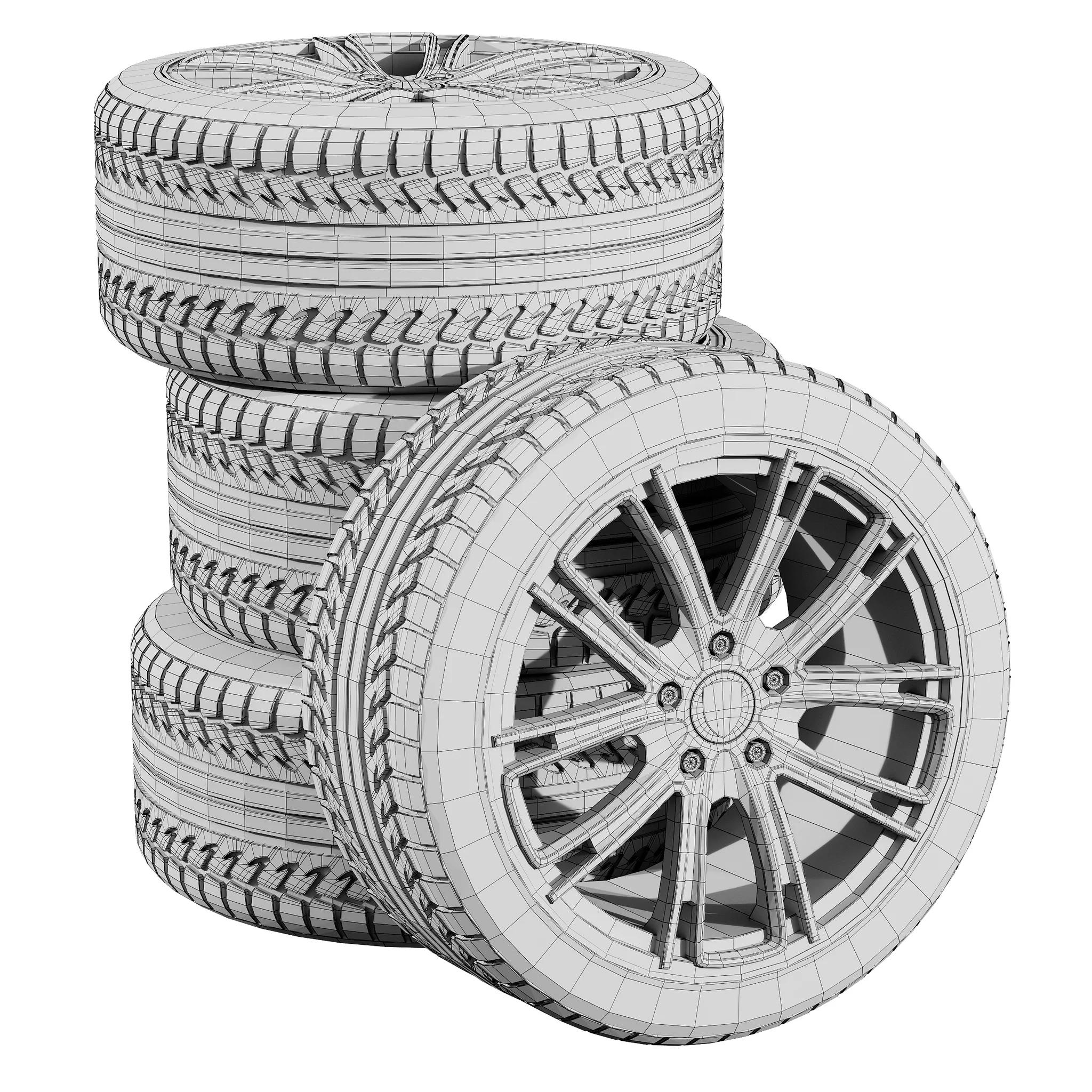 Porsche Tire 4, 3D model preview 4