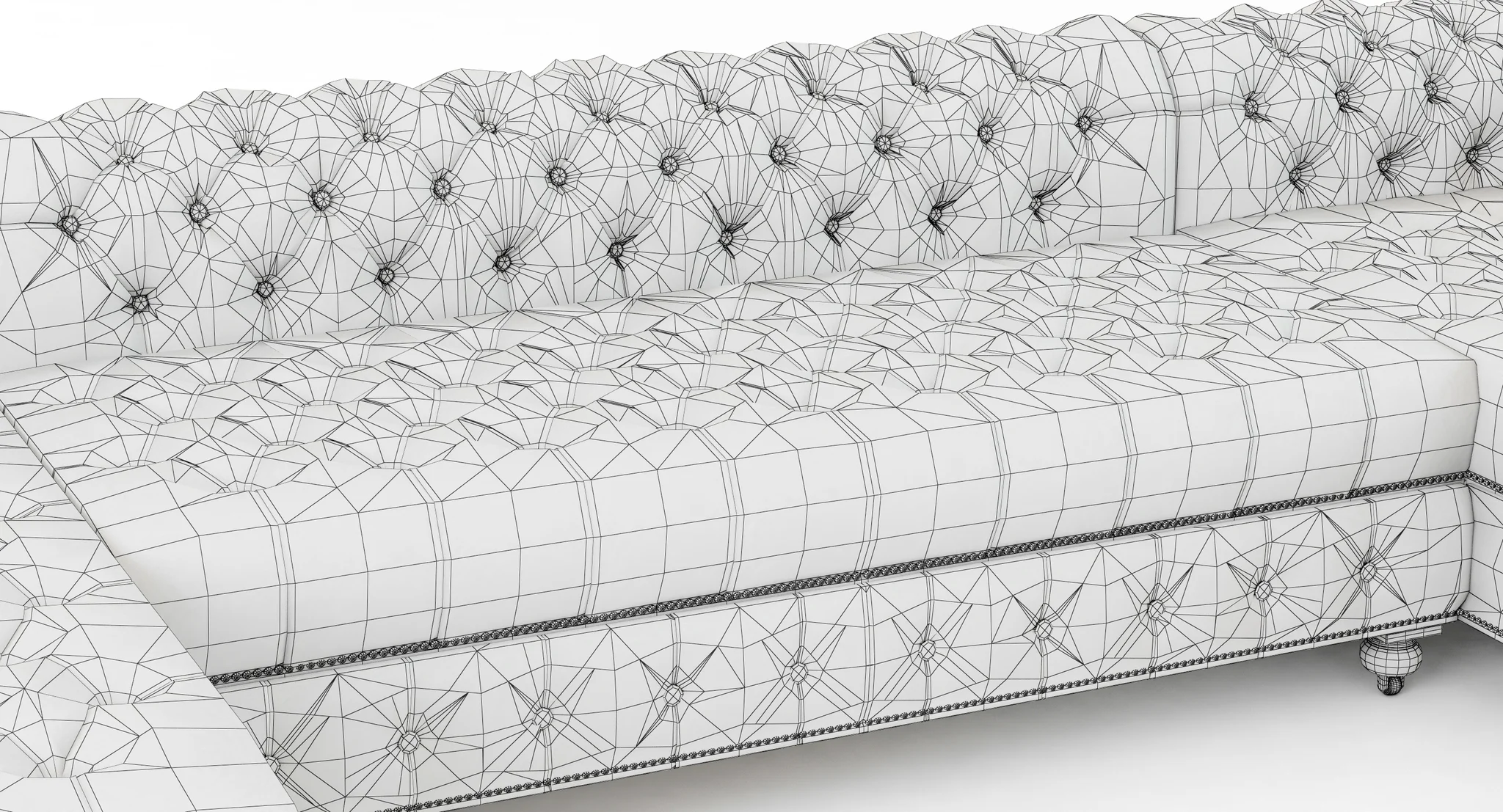 Restoration Hardware Cambridge Leather U Chaise Sectional — 3D model preview 14