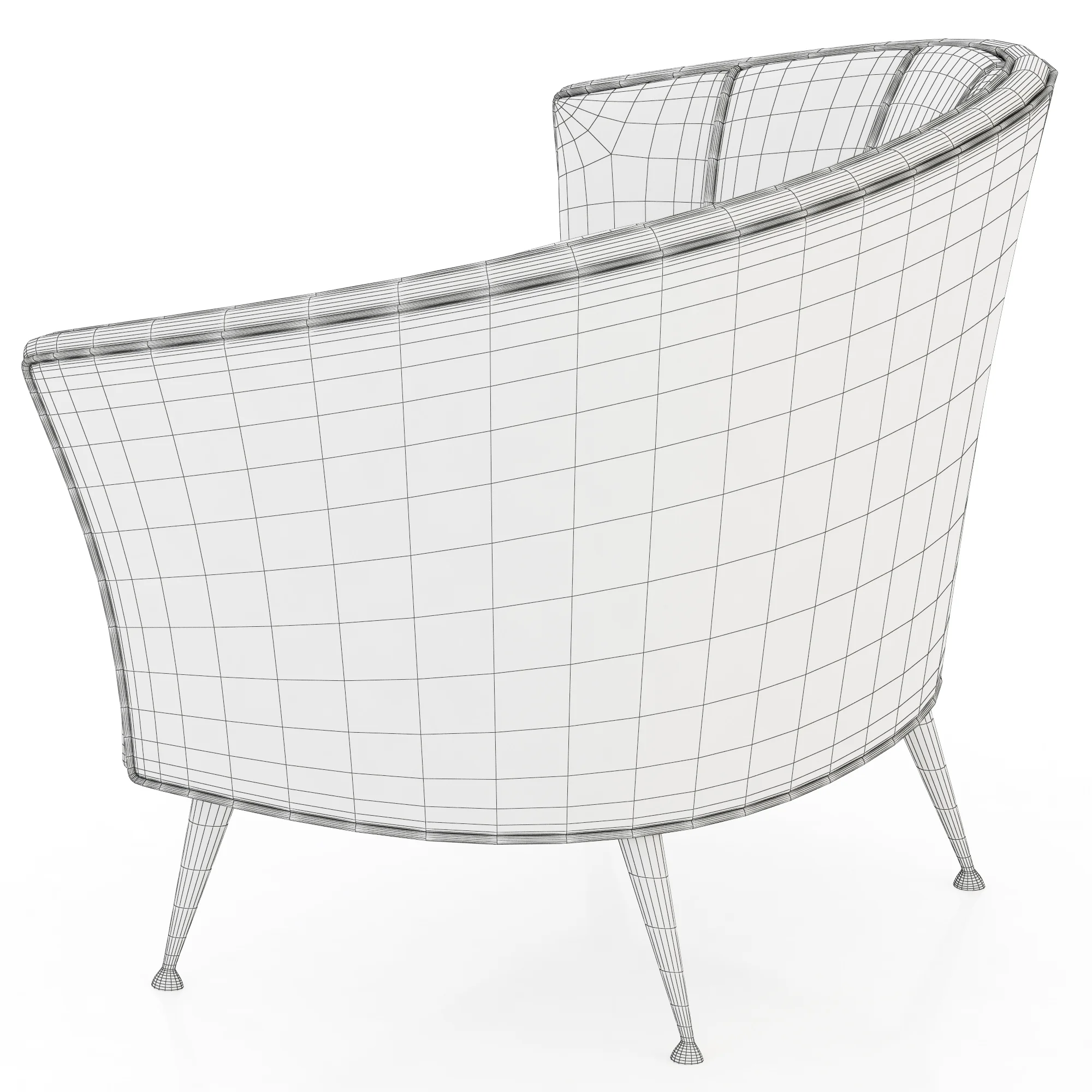 Brabbu Maya Armchair — 3D model preview 1