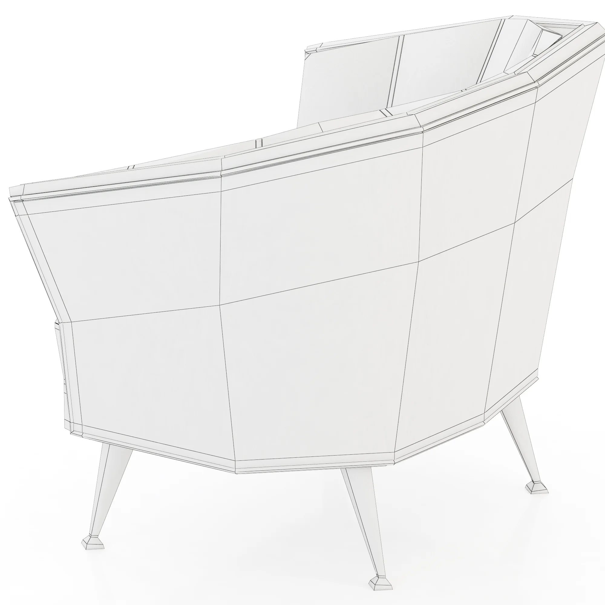 Brabbu Maya Armchair — 3D model preview 2
