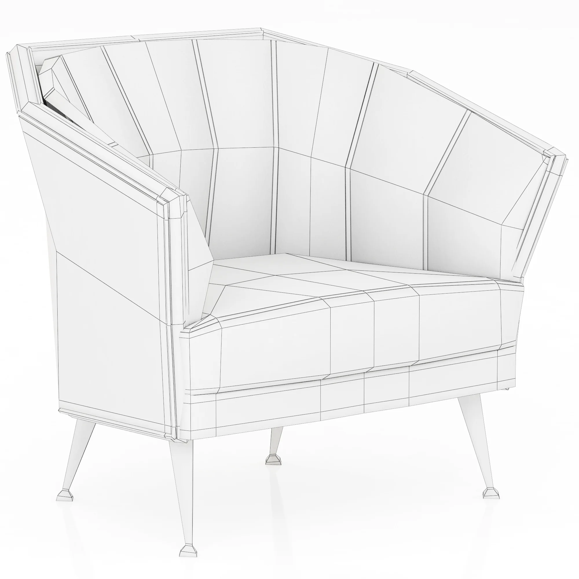 Brabbu Maya Armchair — 3D model preview 5