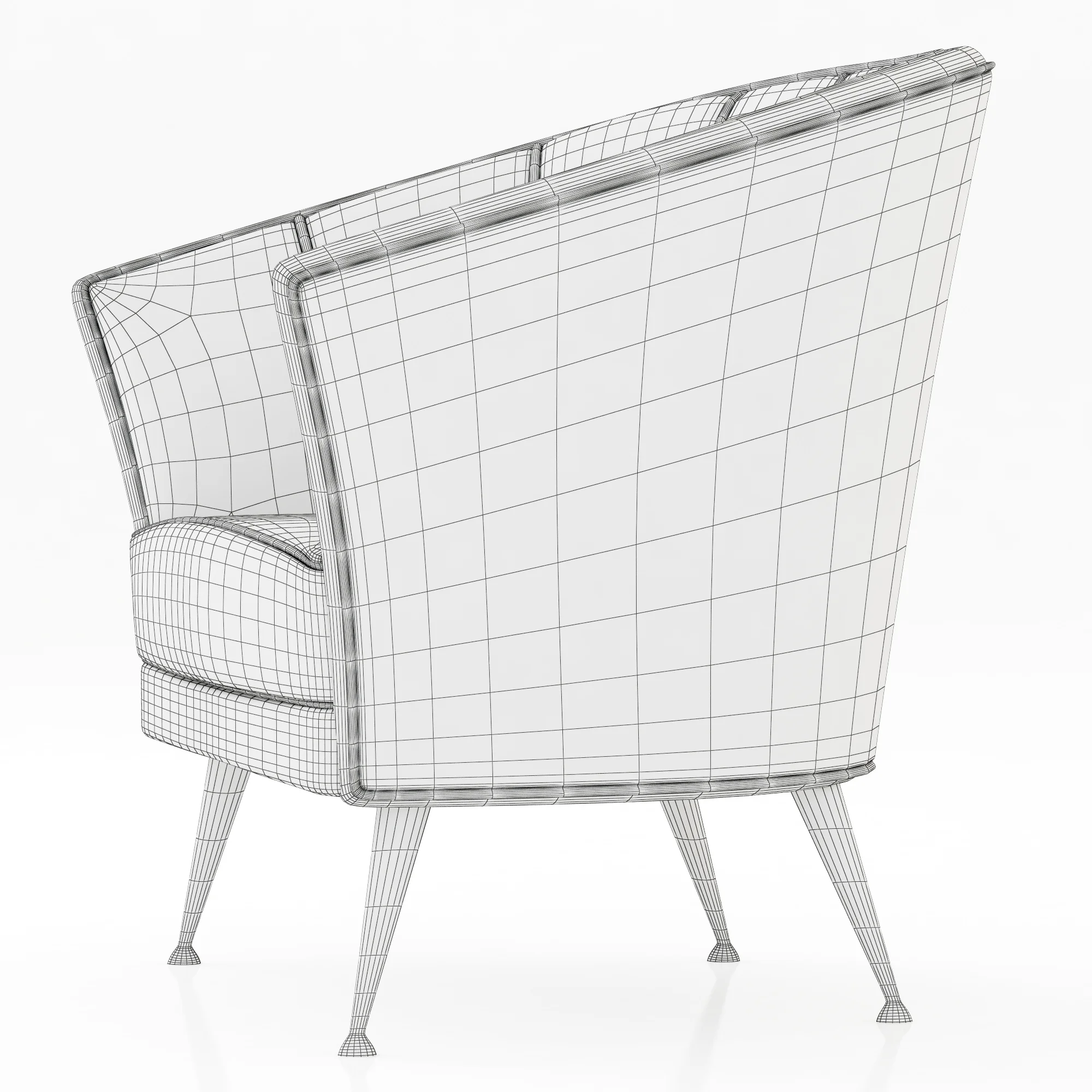 Brabbu Maya Armchair — 3D model preview 7