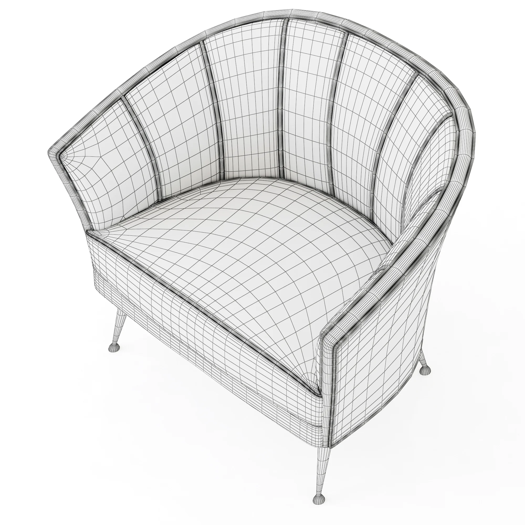 Brabbu Maya Armchair — 3D model preview 13