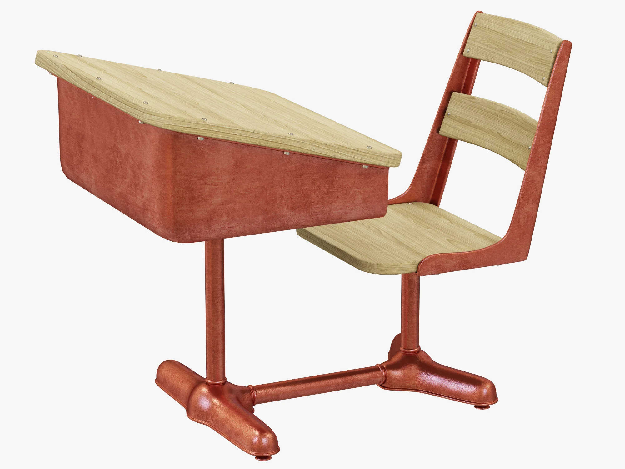 Restoration Hardware Vintage Schoolhouse Desk & Chair, 3D model preview 3
