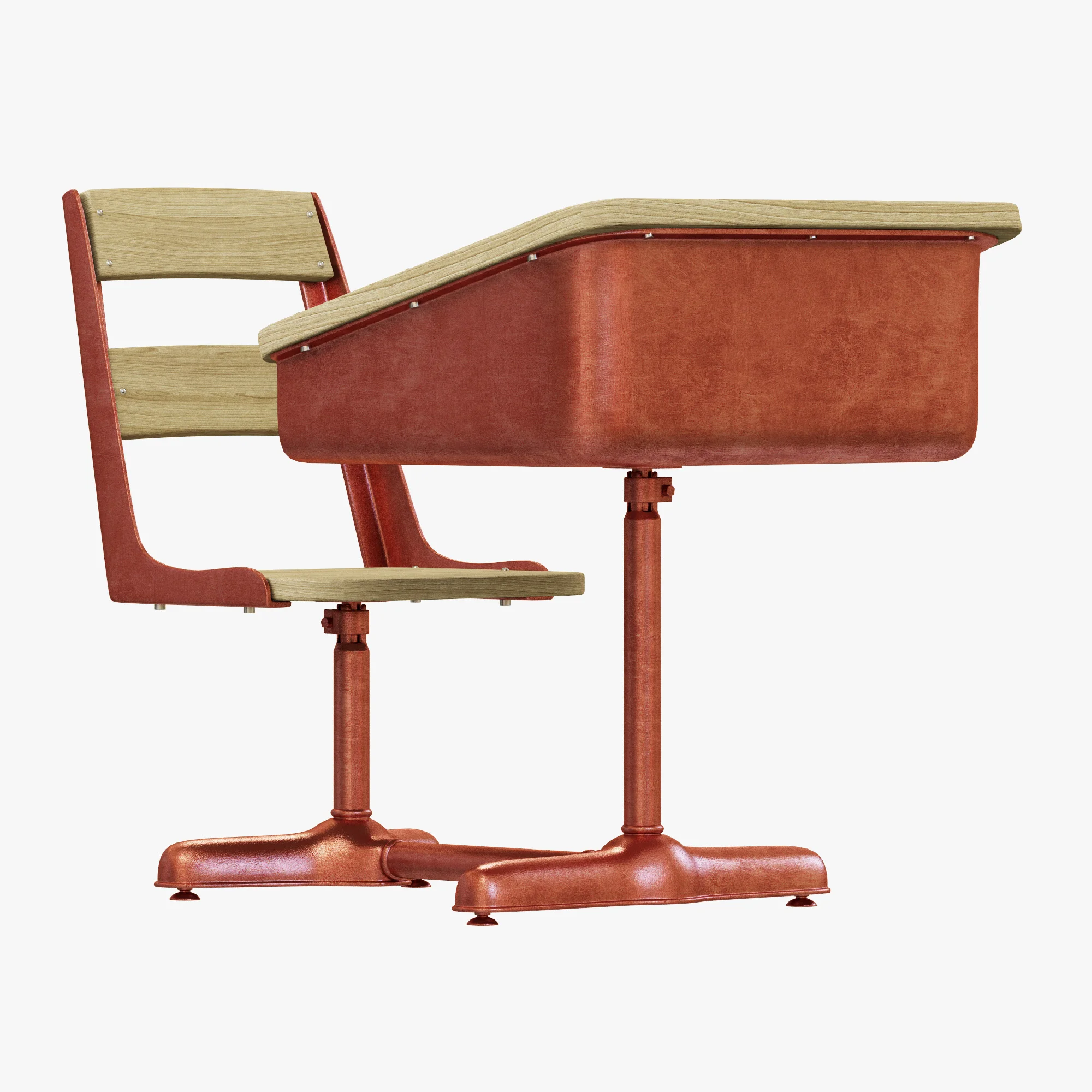 Restoration Hardware Vintage Schoolhouse Desk & Chair, 3D model preview 4
