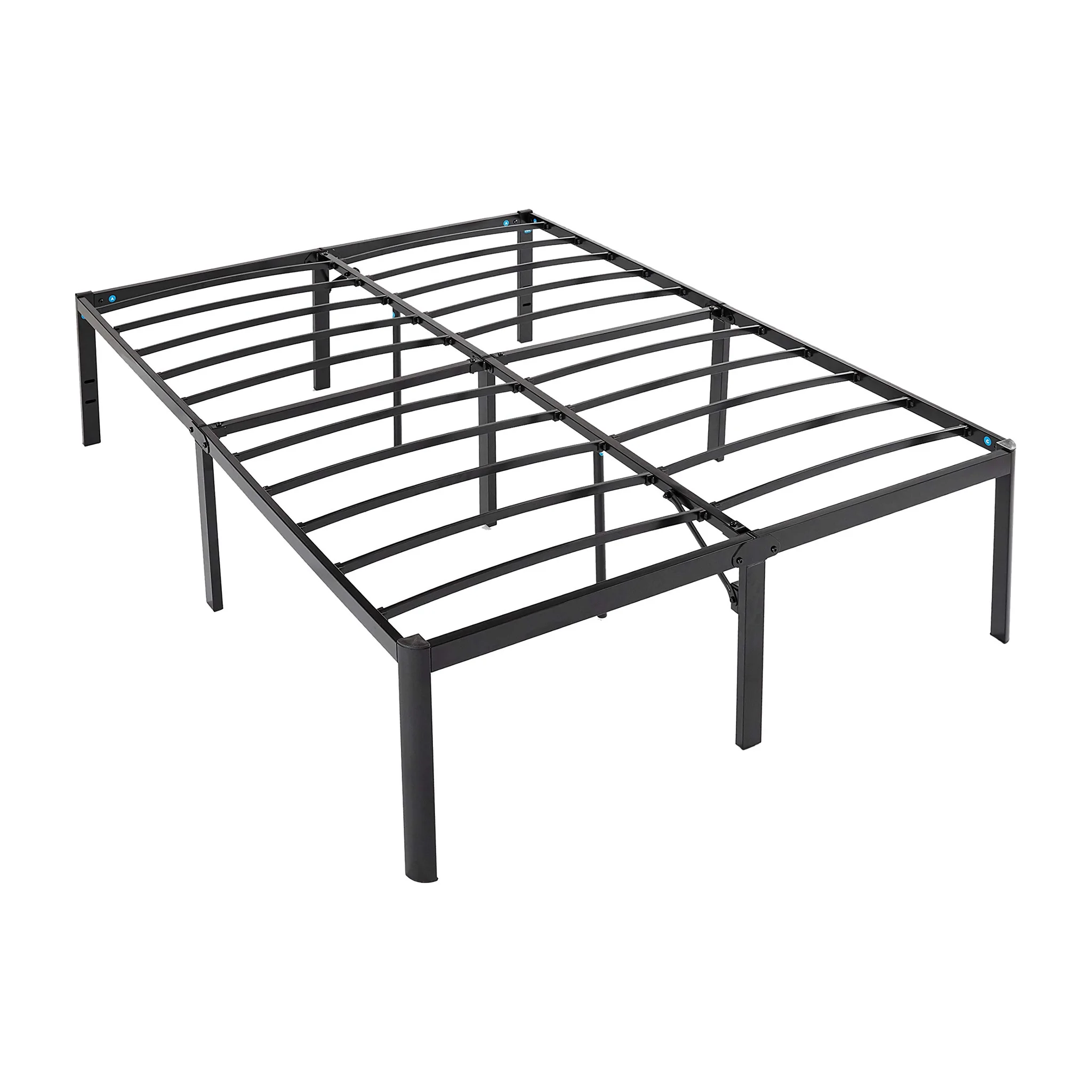 Heavy Duty Metal Platform Bed Frame with Steel Slats