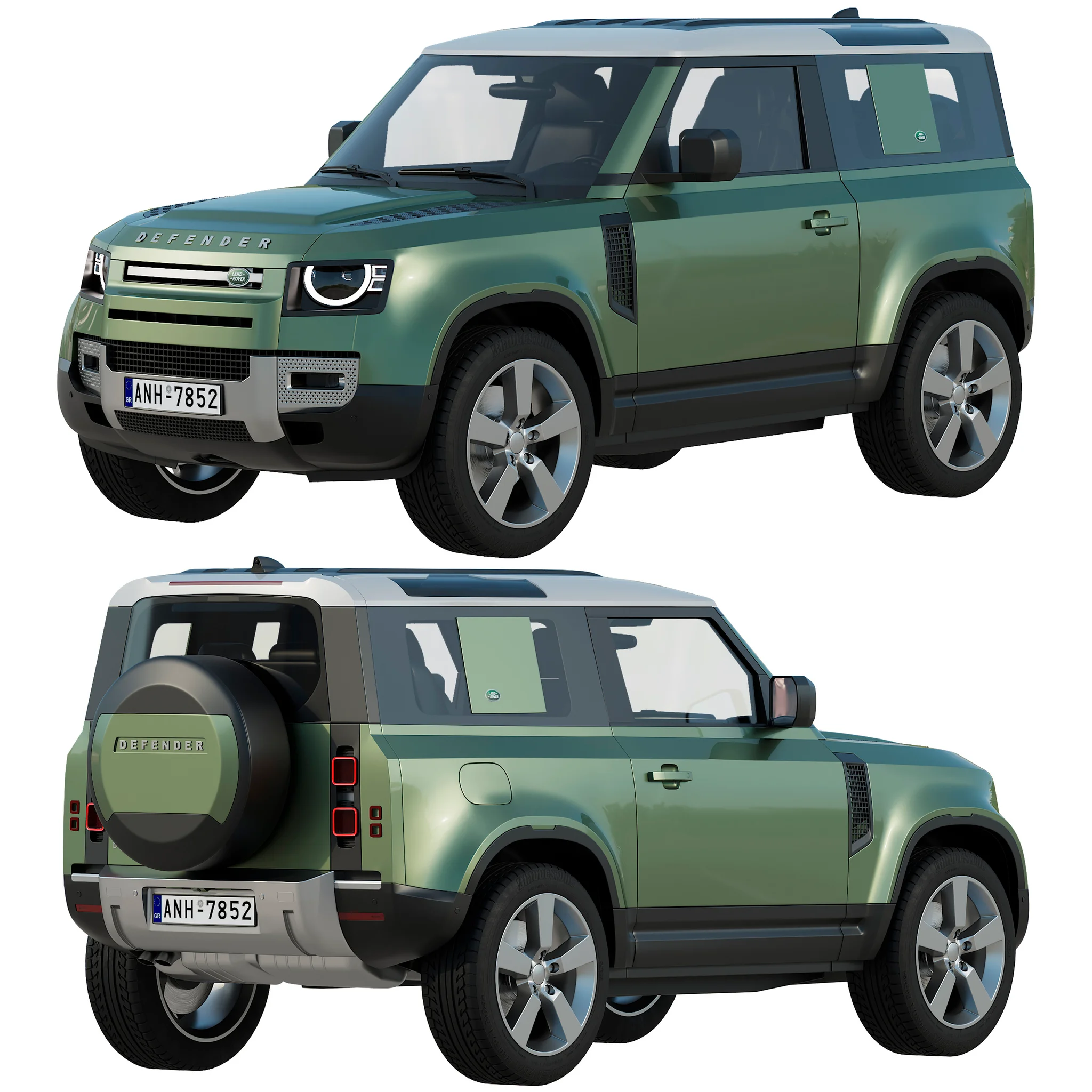 Land Rover Defender 90, 3D model preview 17