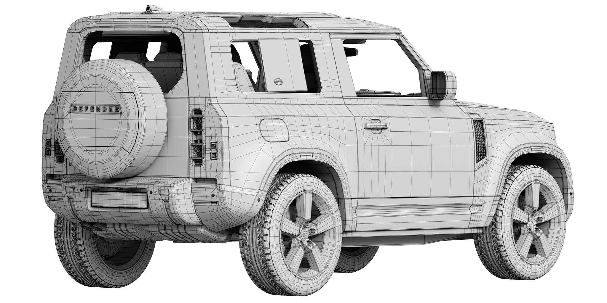 Land Rover Defender 90, 3D model preview 18