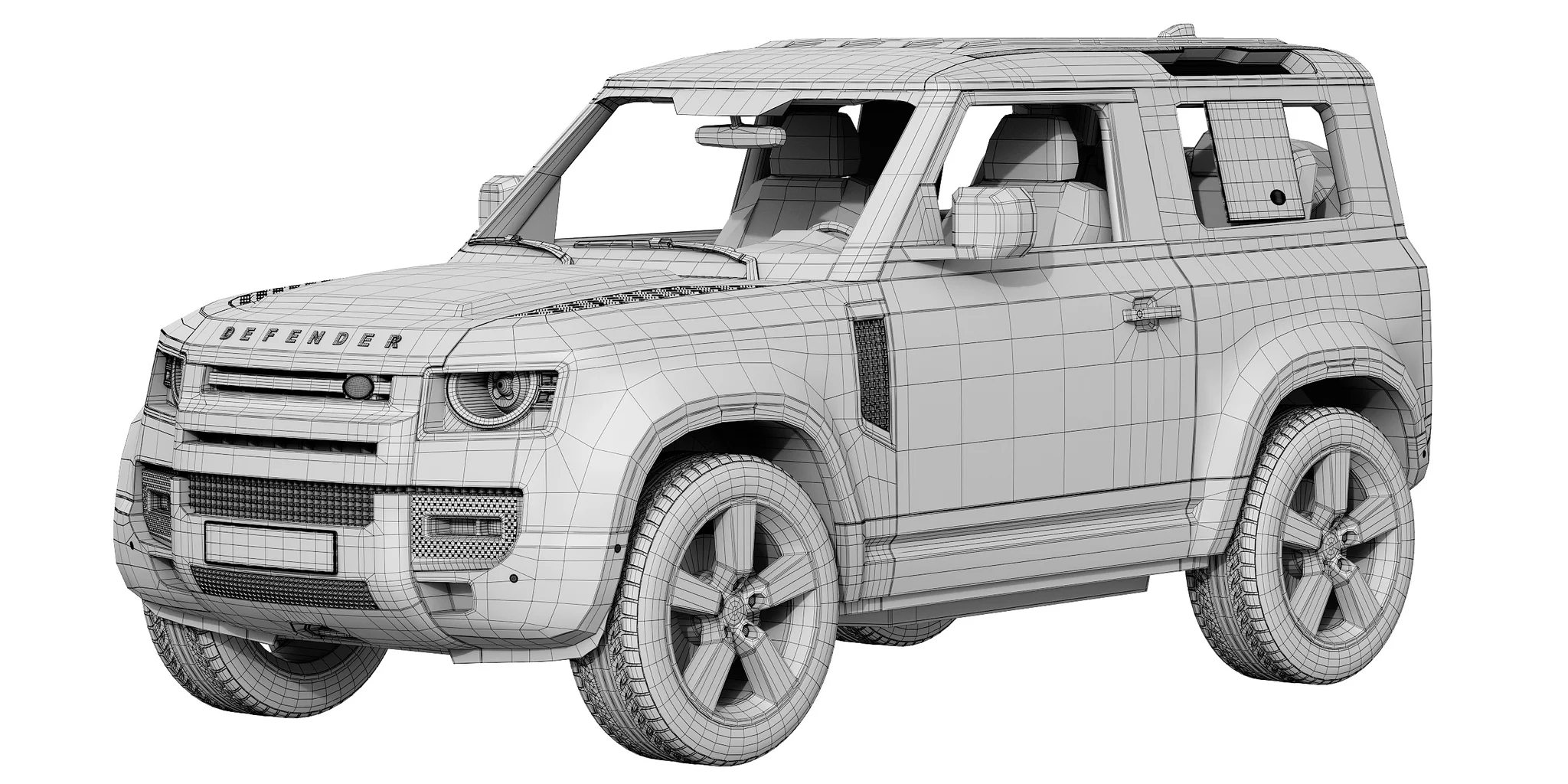Land Rover Defender 90, 3D model preview 21
