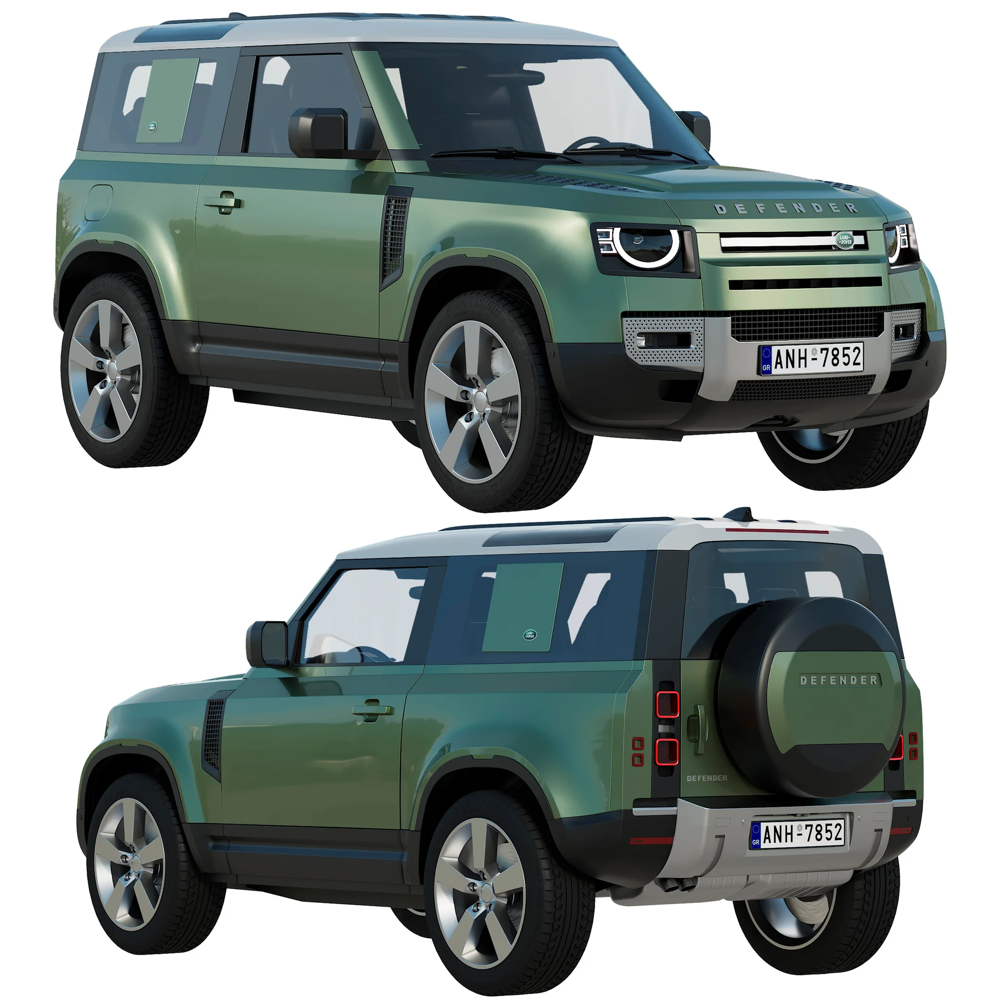 Land Rover Defender 90, 3D model preview 24