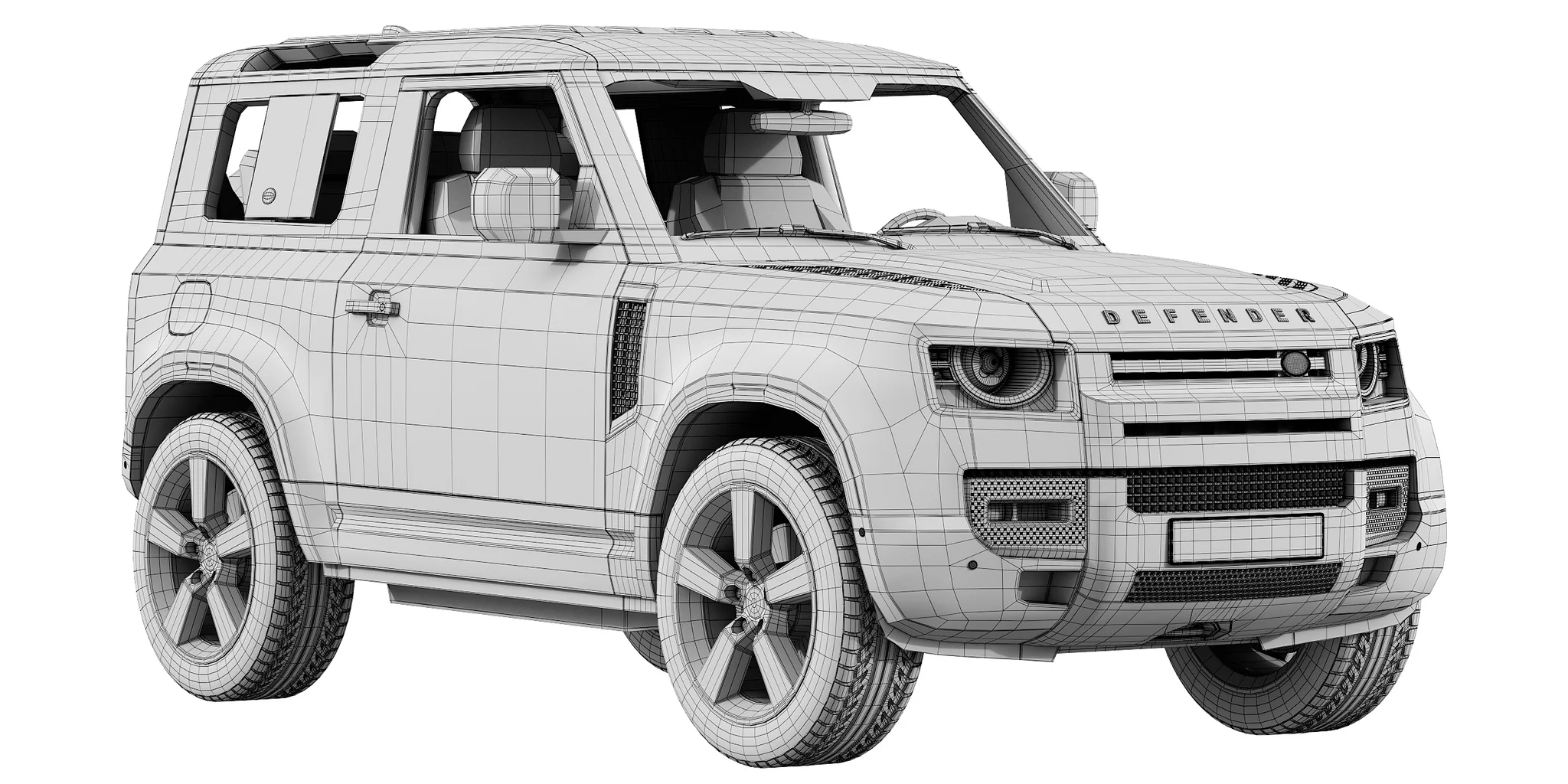 Land Rover Defender 90, 3D model preview 25
