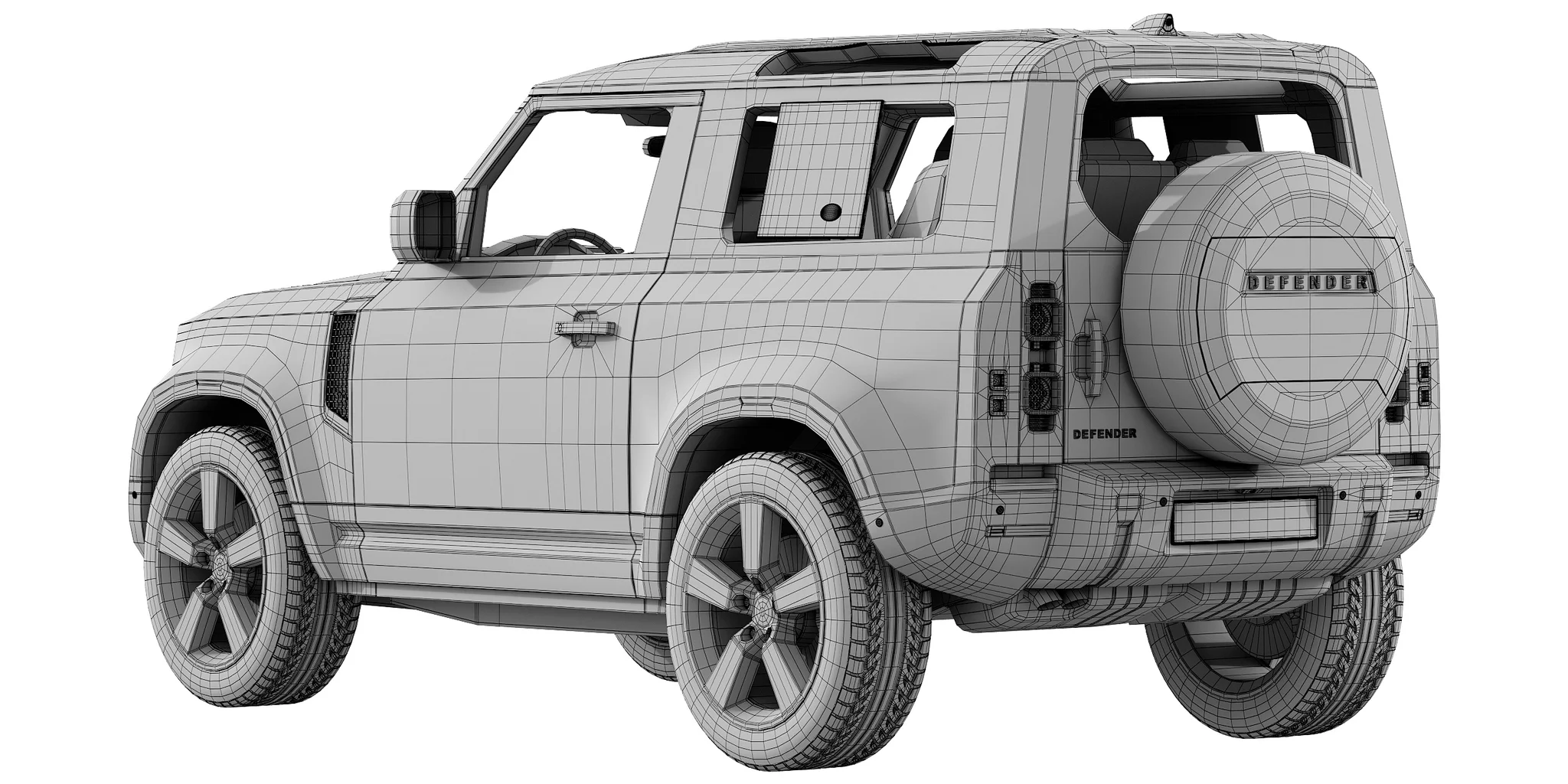 Land Rover Defender 90, 3D model preview 27