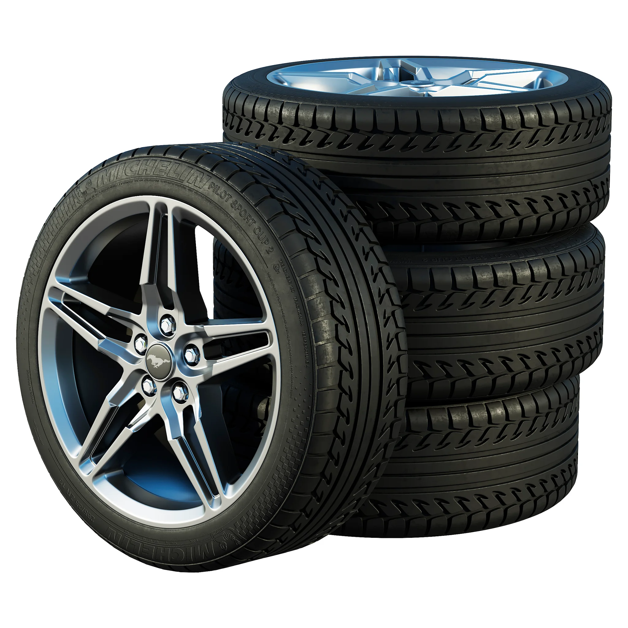 Ford Mustang GT Tires — 3D model preview 1