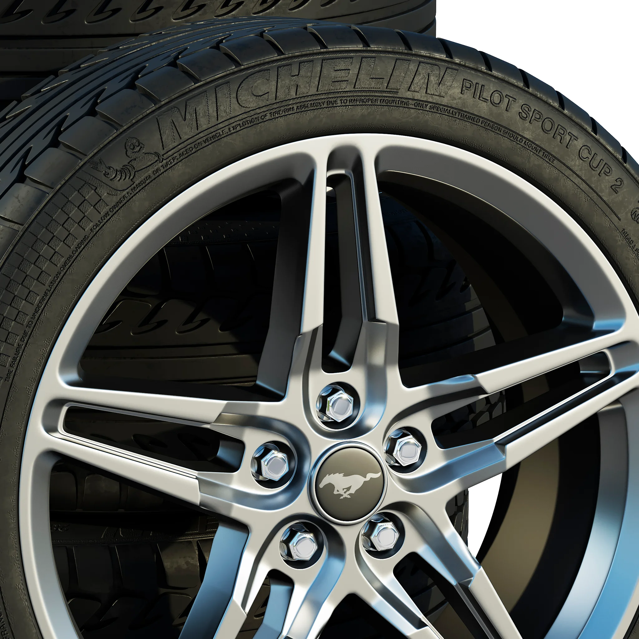 Ford Mustang GT Tires — 3D model preview 3