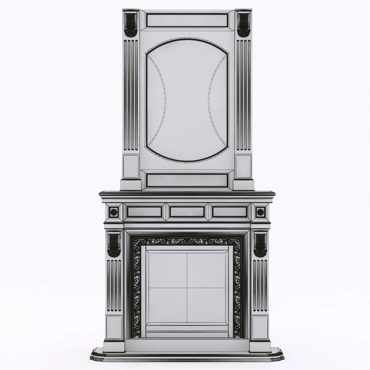 Marble Fireplace5 — 3D model preview 1