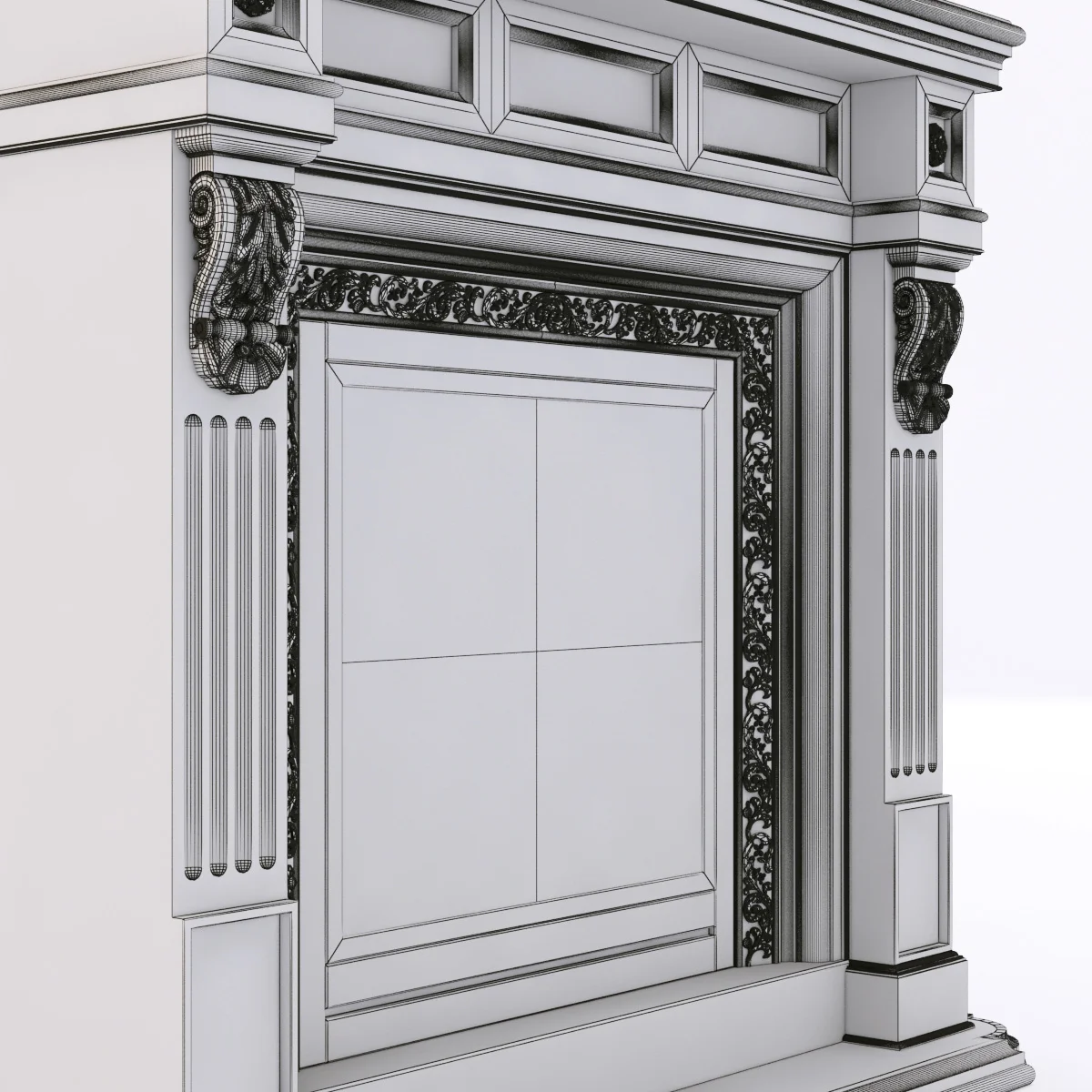 Marble Fireplace5 — 3D model preview 3
