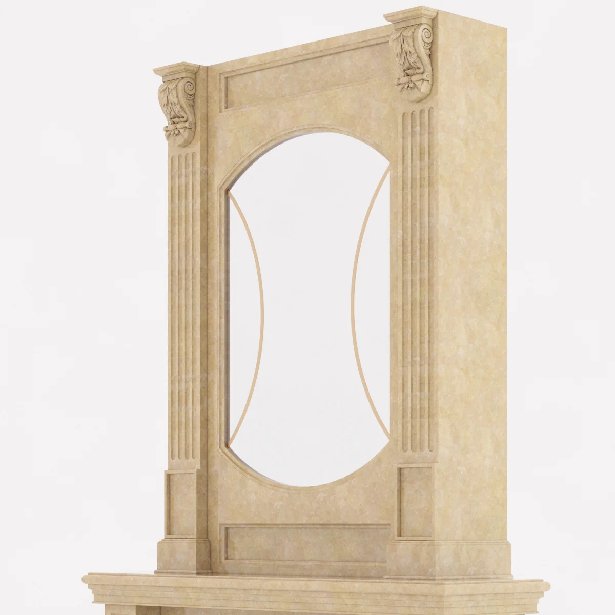 Marble Fireplace5 — 3D model preview 6