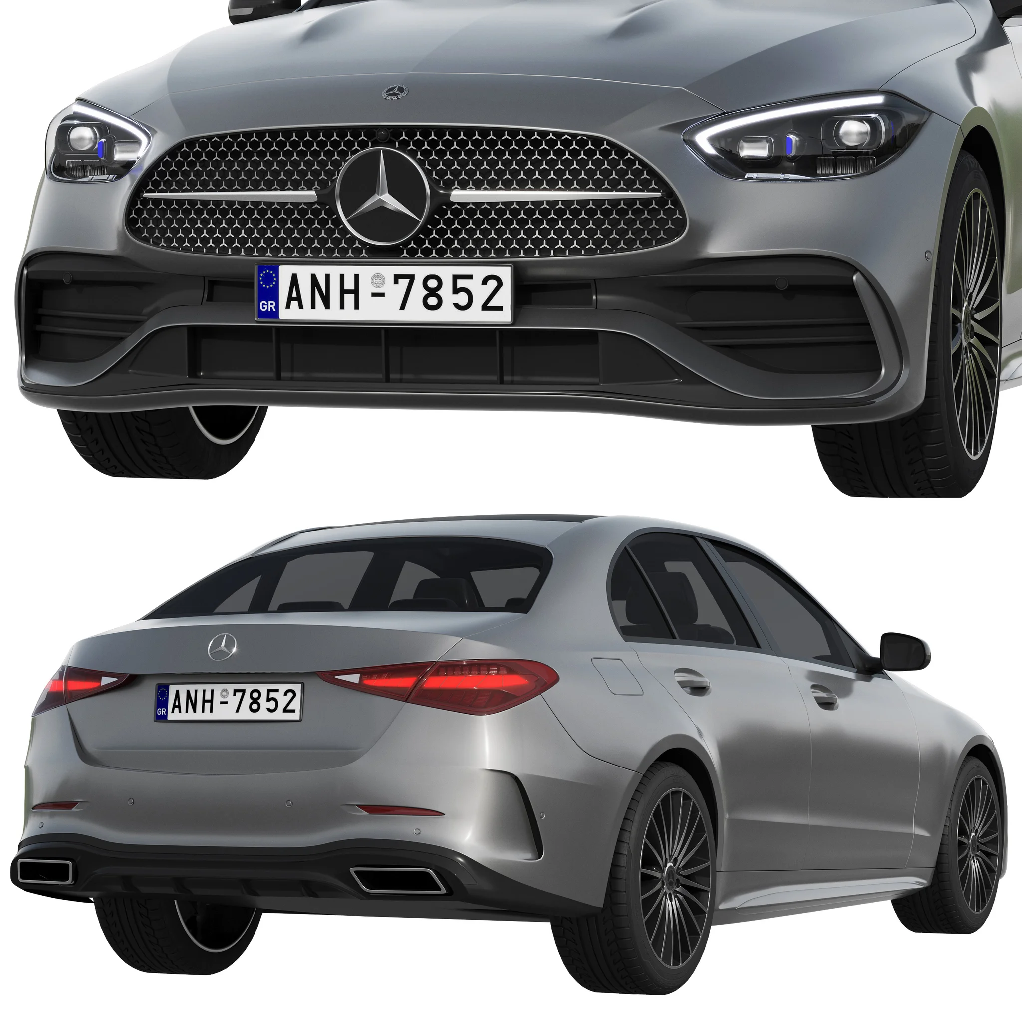 Mercedes Benz C Class 2022, 3D model preview 3