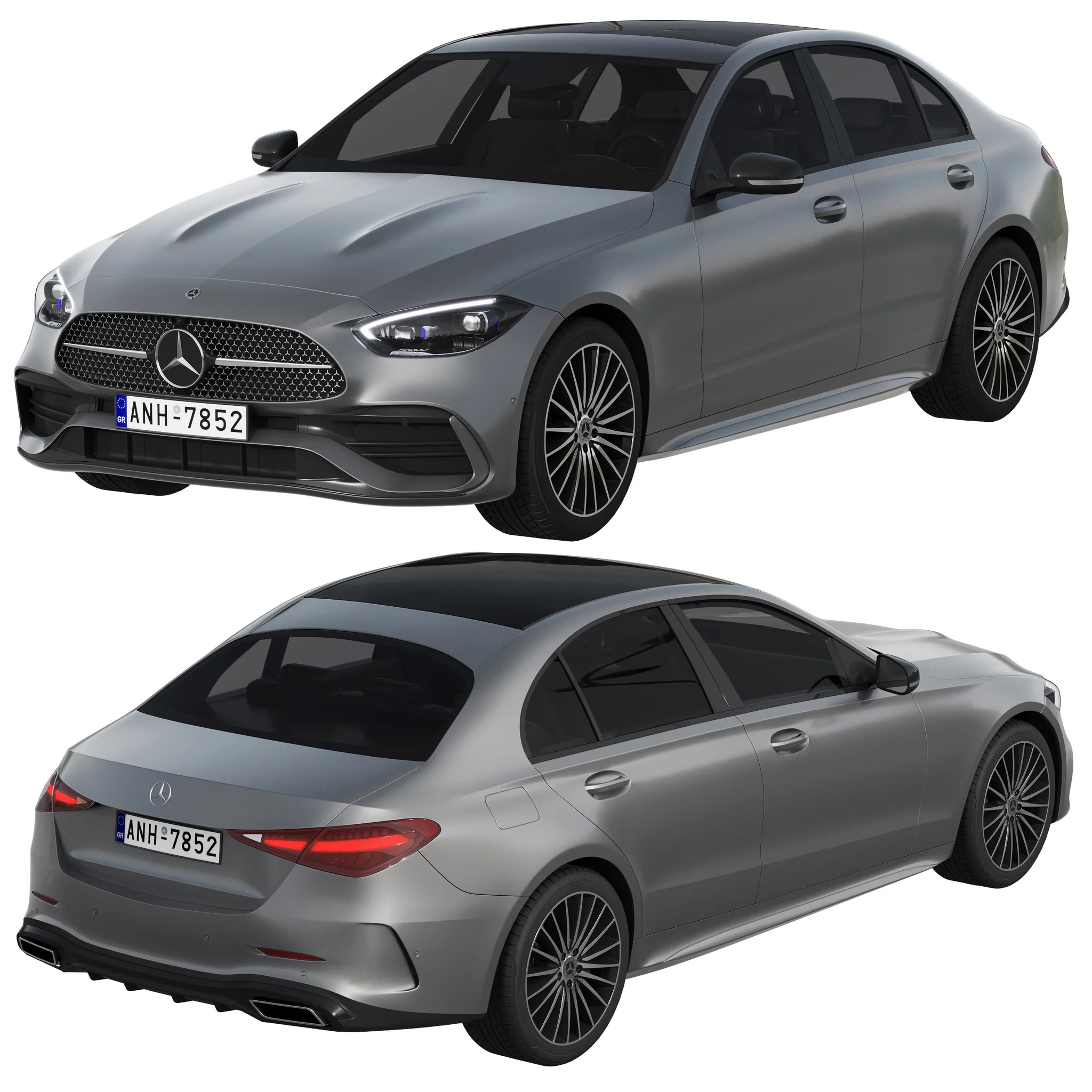 Mercedes Benz C Class 2022, 3D model preview 7
