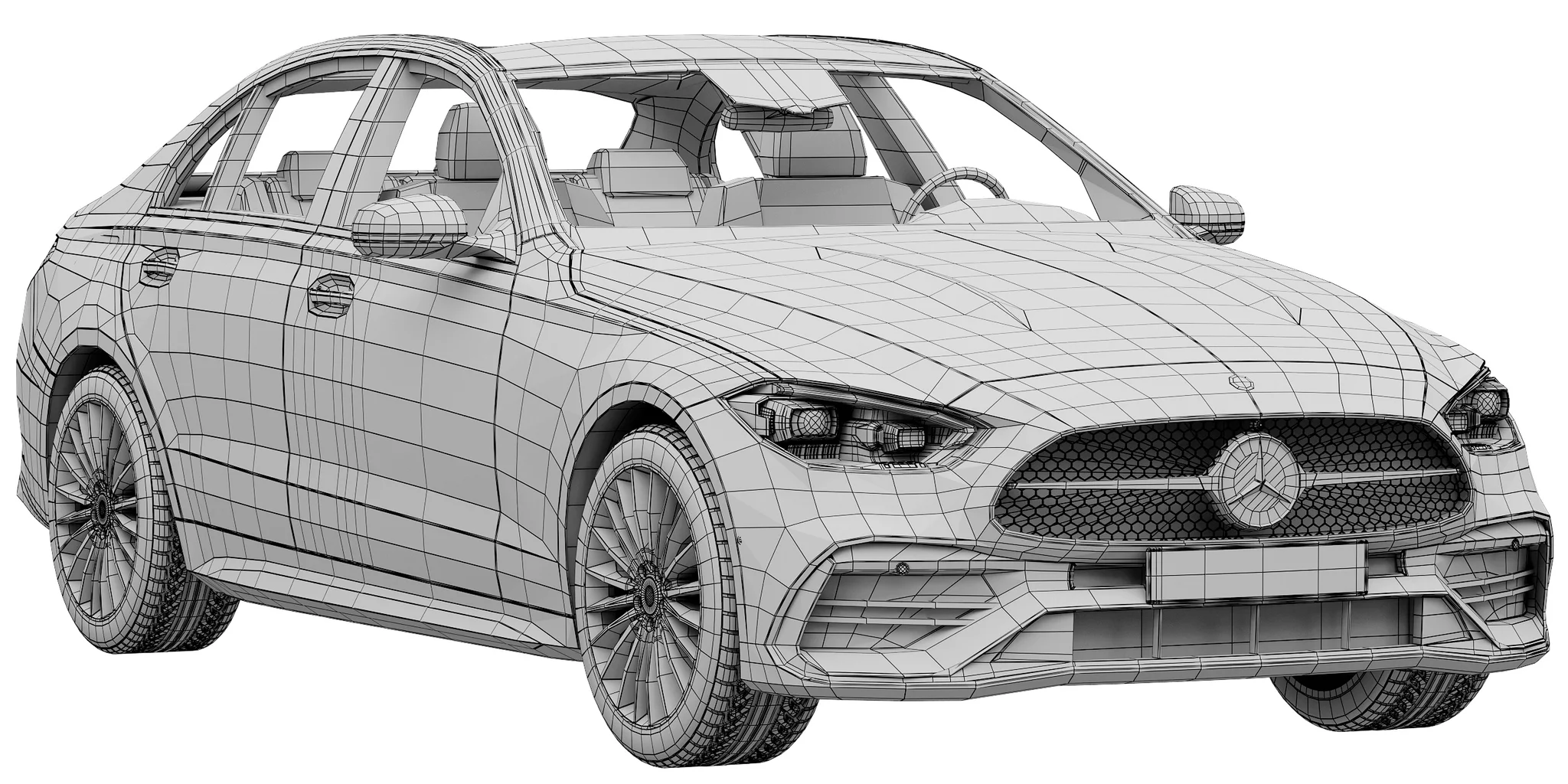 Mercedes Benz C Class 2022, 3D model preview 17