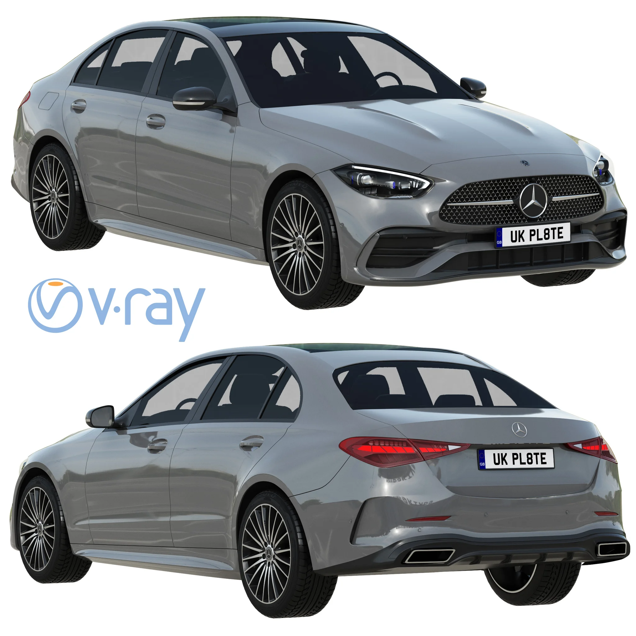 Mercedes Benz C Class 2022, 3D model preview 20