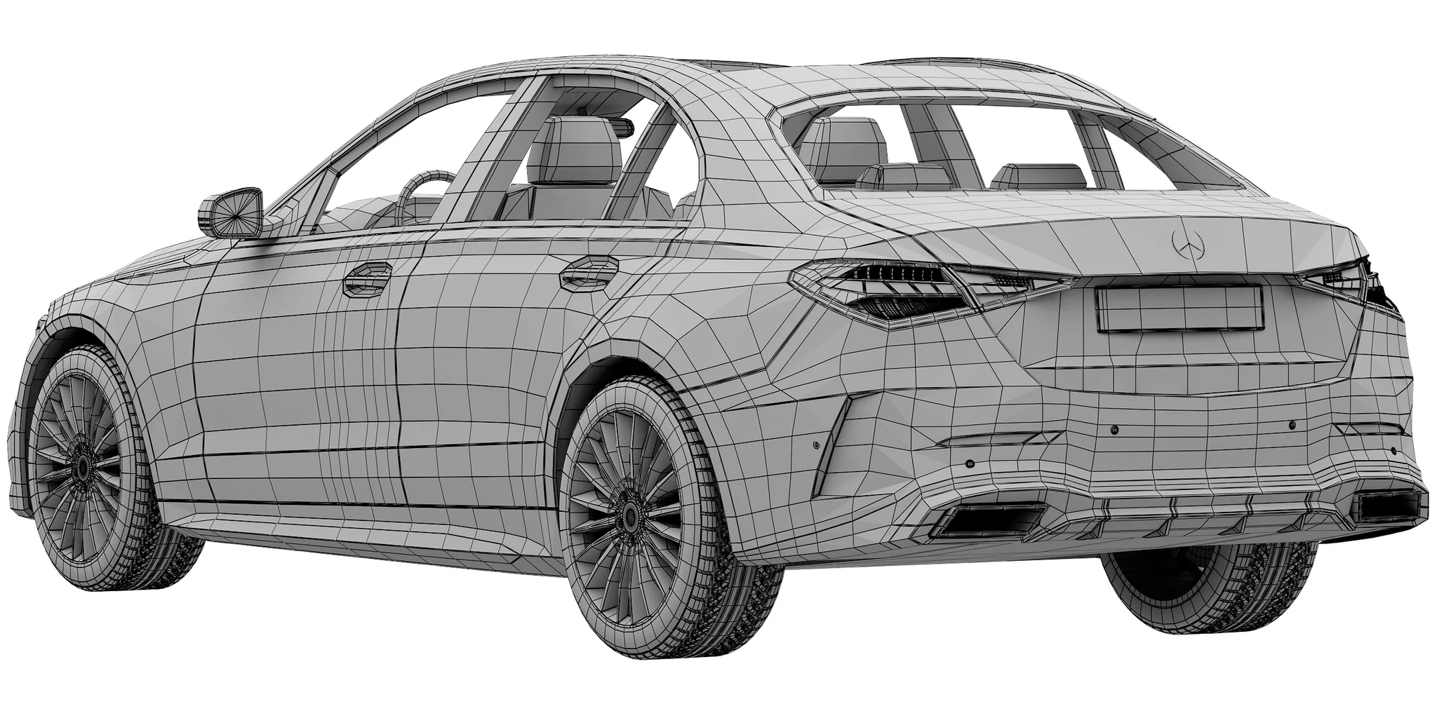 Mercedes Benz C Class 2022, 3D model preview 23