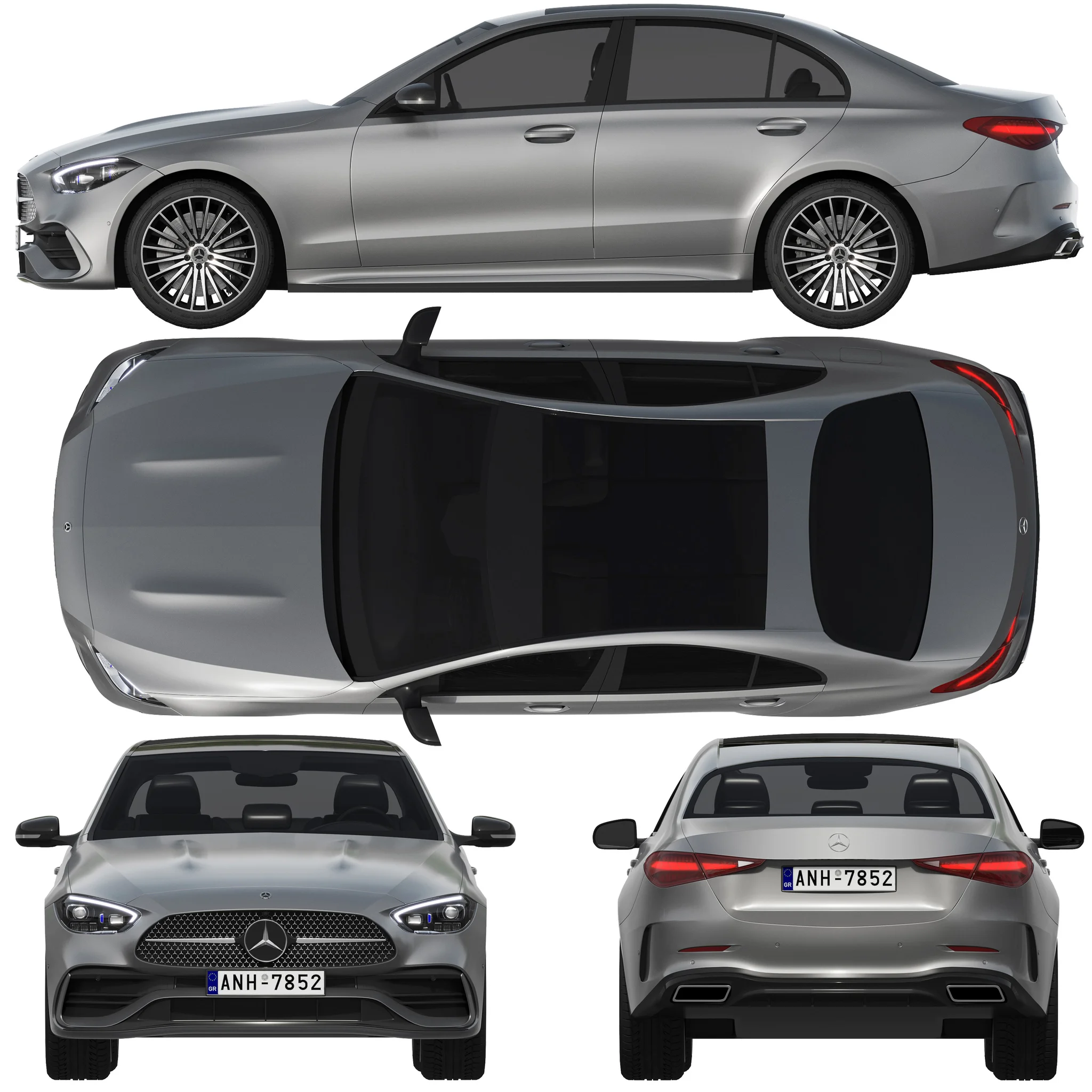 Mercedes Benz C Class 2022, 3D model preview 28