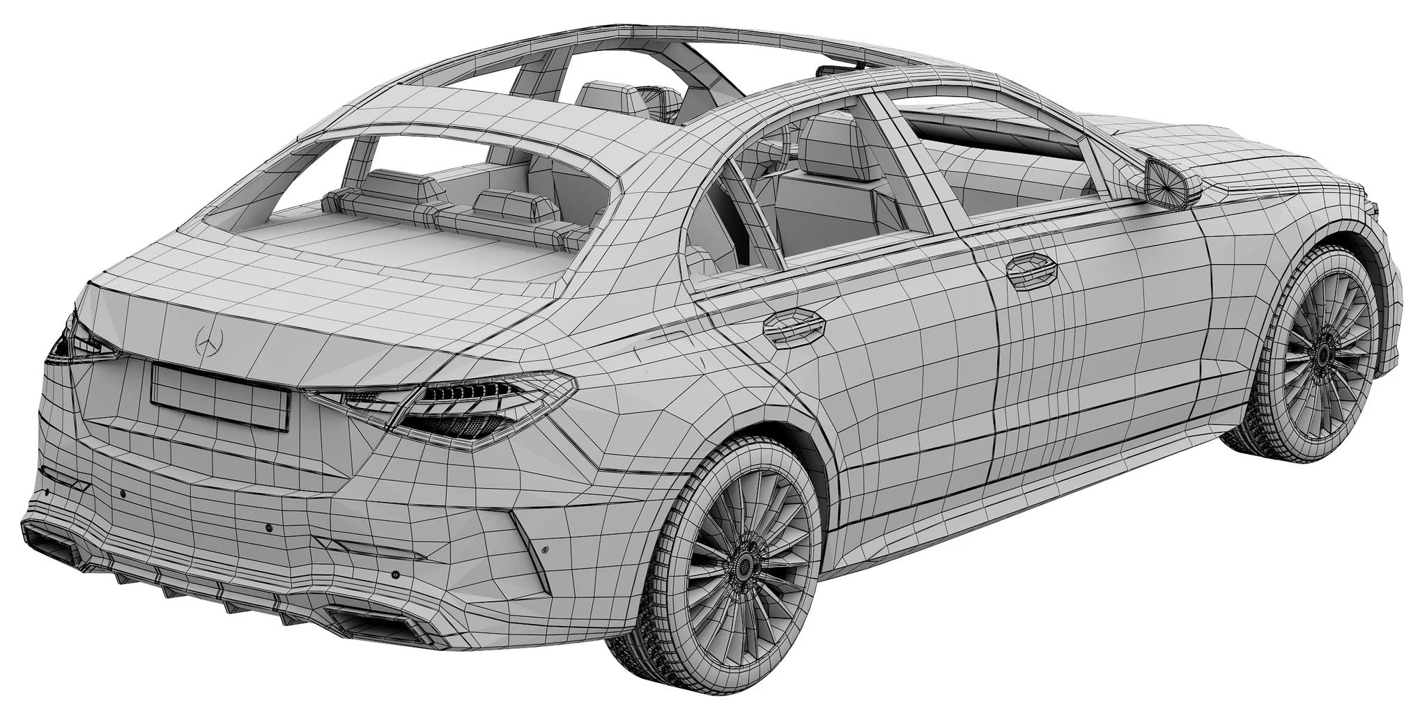 Mercedes Benz C Class 2022, 3D model preview 36