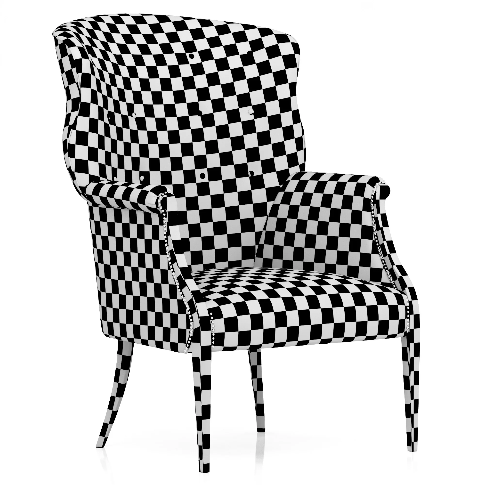 Restoration Hardware Edwardian Wingback Chair — 3D model preview 9