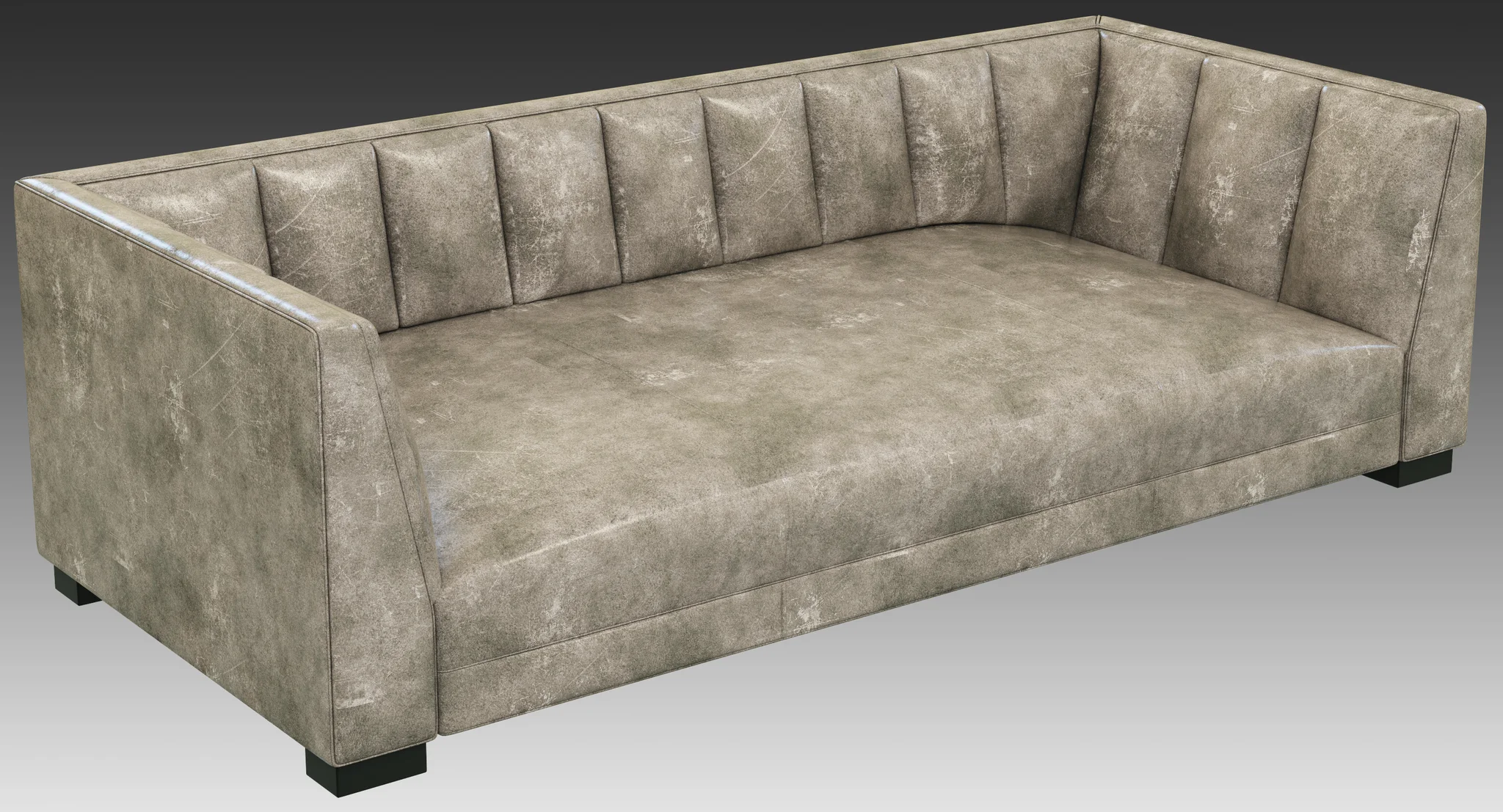 Restoration Hardware Modern Paxton Leather Sofa — 3D model preview 3