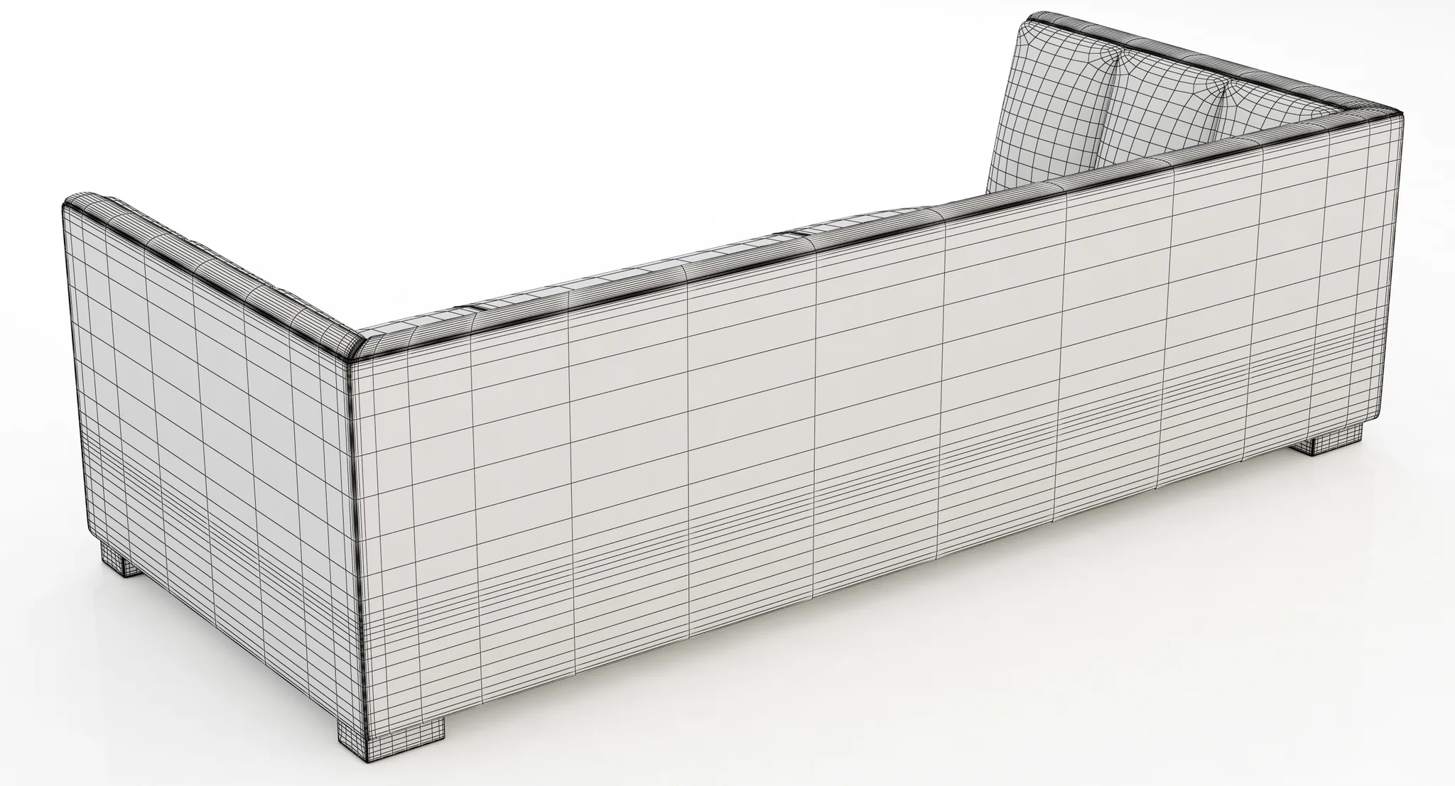 Restoration Hardware Modern Paxton Leather Sofa — 3D model preview 10