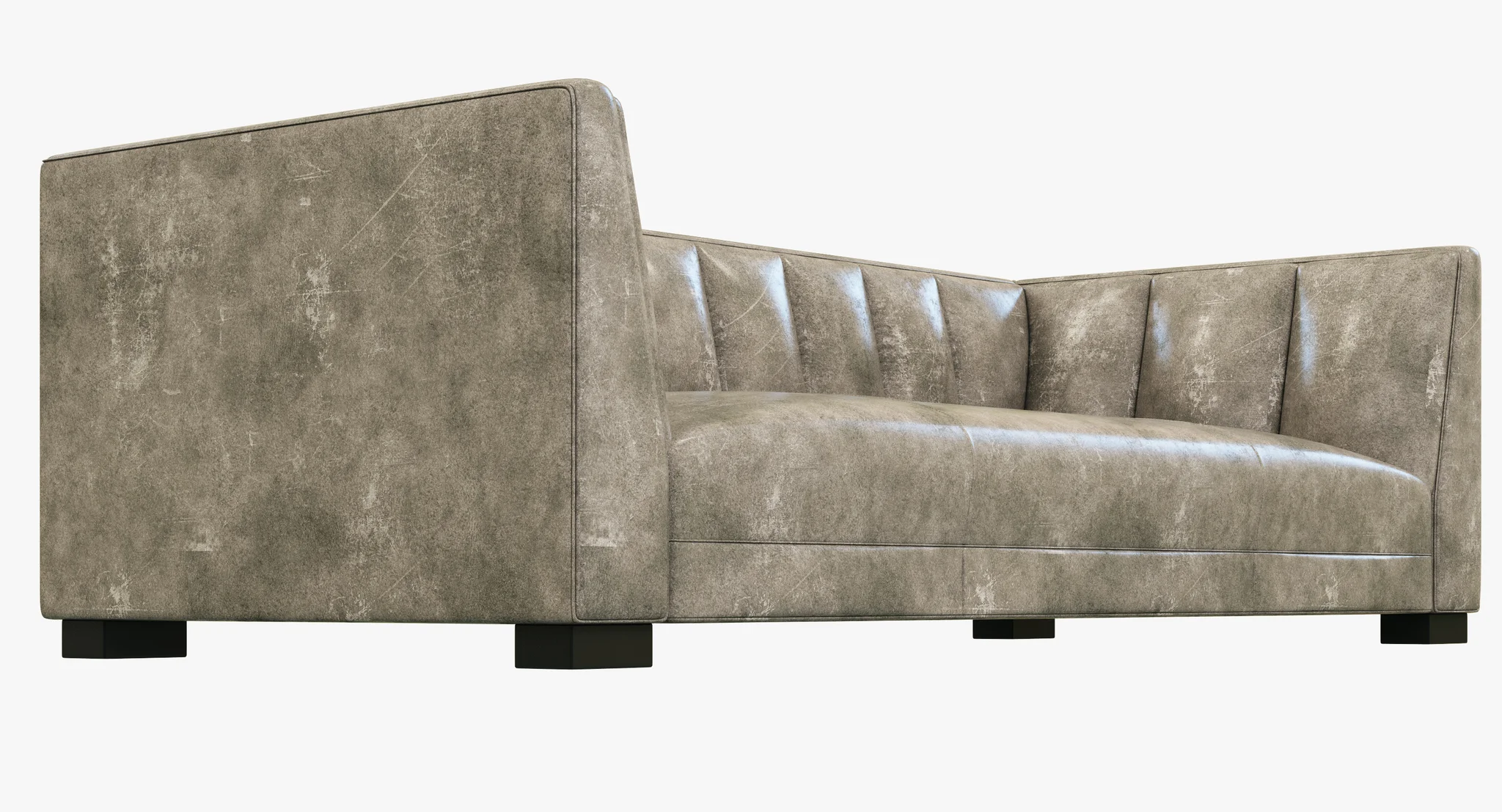 Restoration Hardware Modern Paxton Leather Sofa — 3D model preview 13