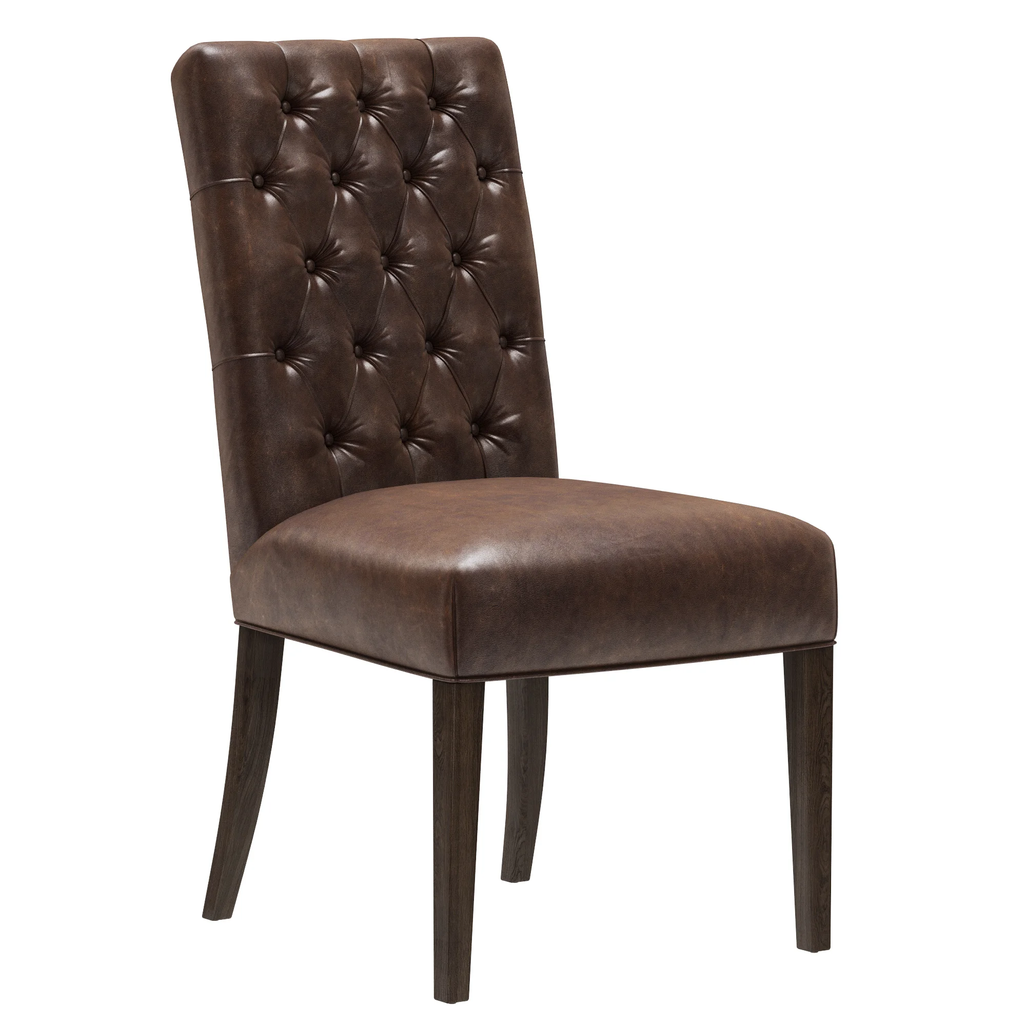 Restoration Hardware Bennett Parsons Leather Side Chair — 3D model preview 1