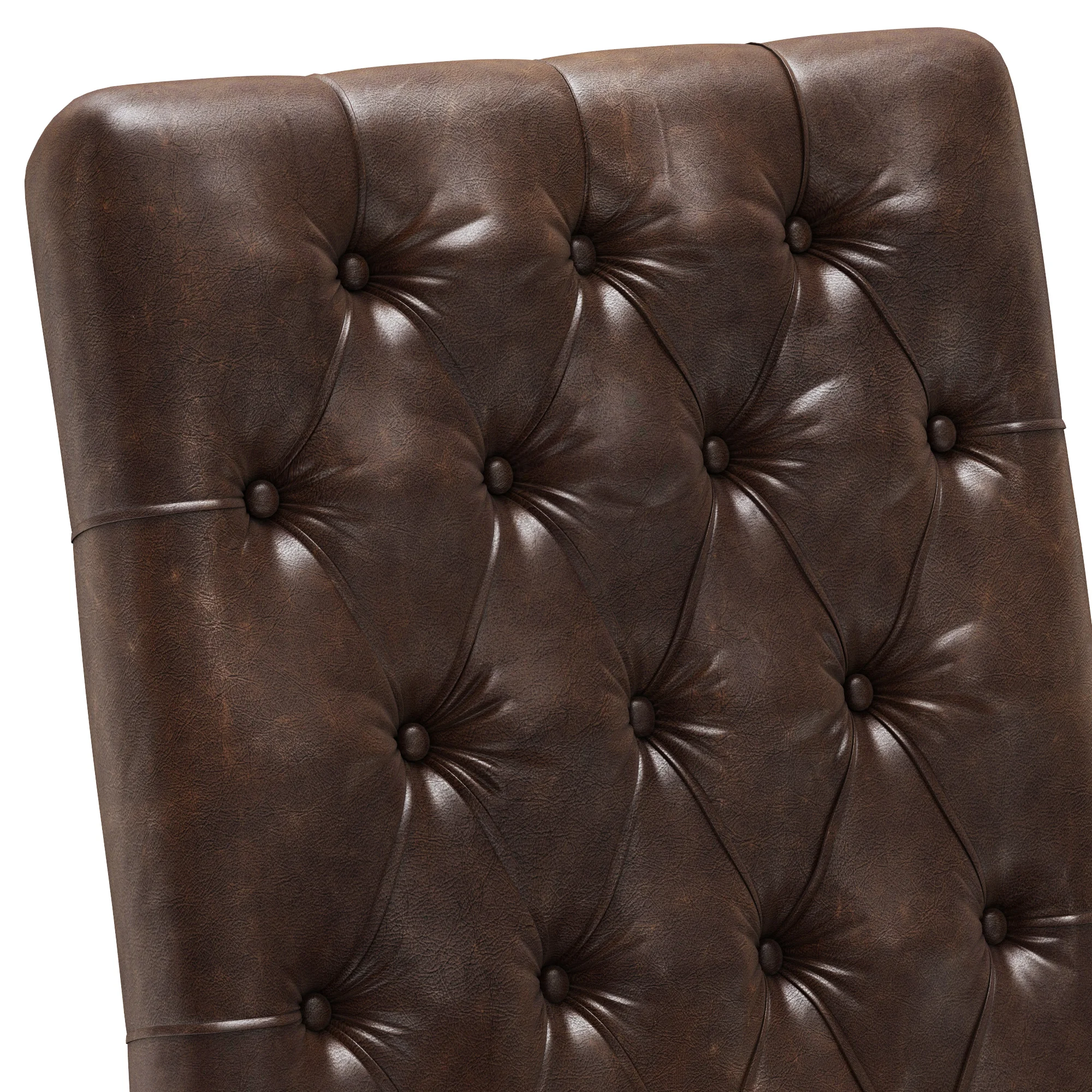 Restoration Hardware Bennett Parsons Leather Side Chair — 3D model preview 4