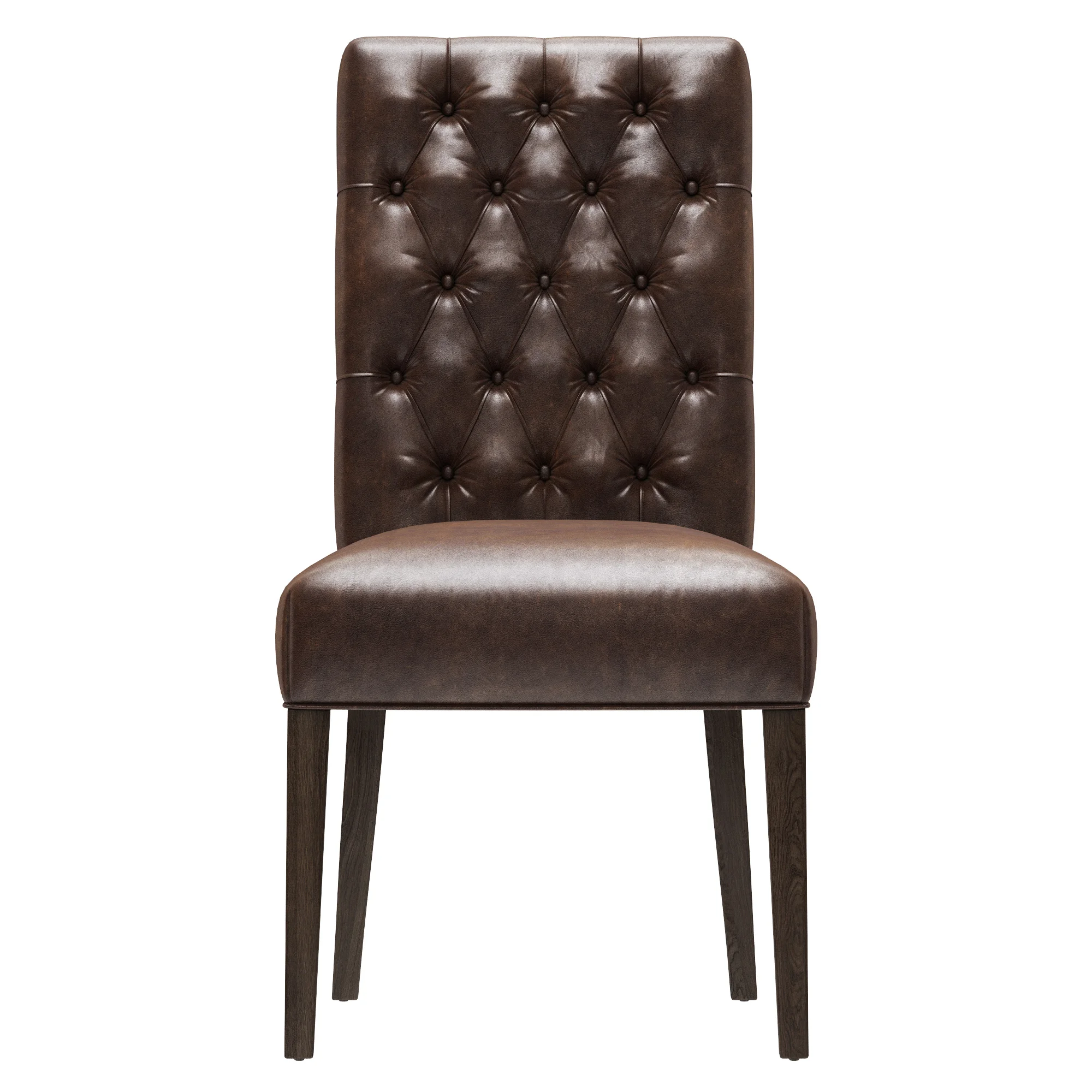 Restoration Hardware Bennett Parsons Leather Side Chair — 3D model preview 7