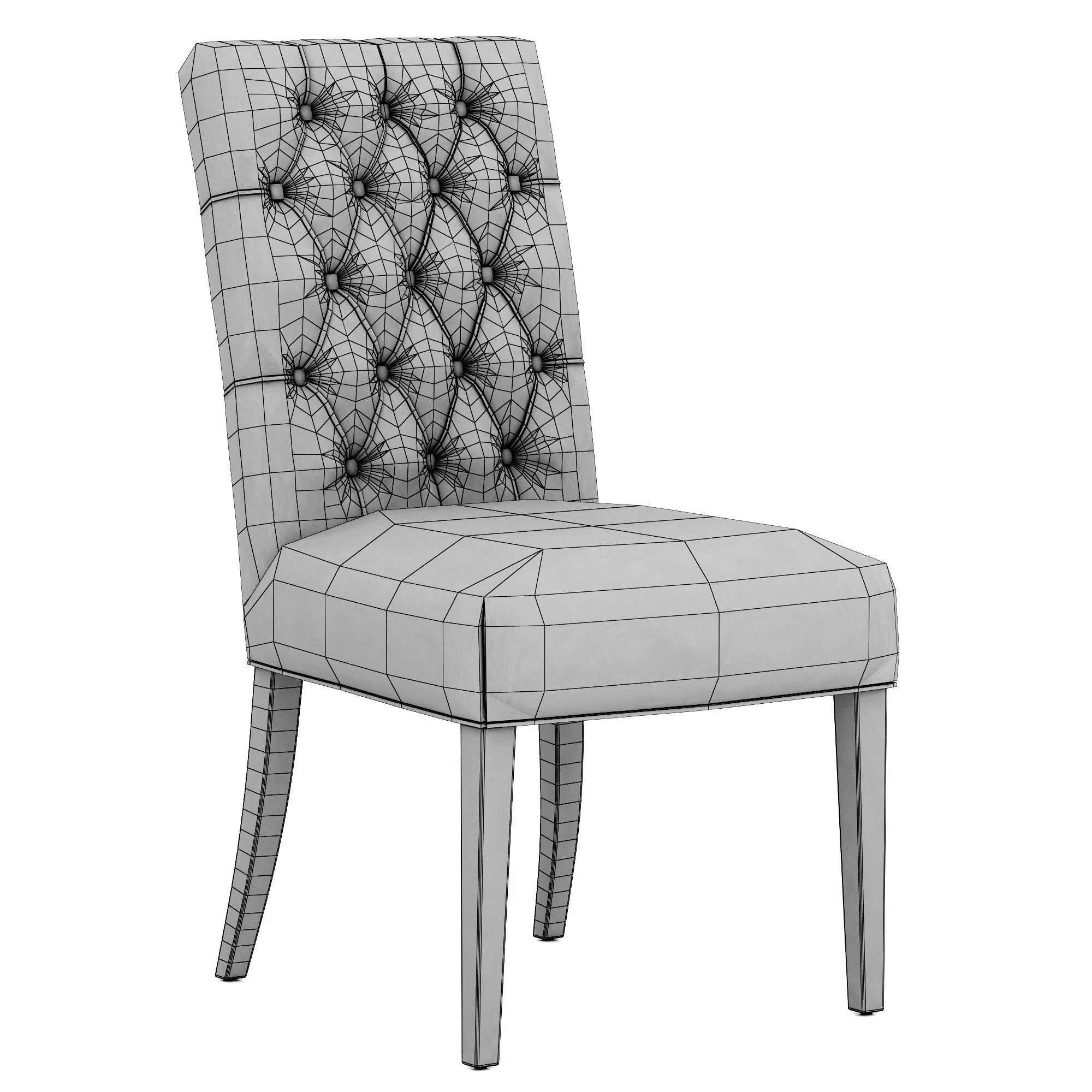 Restoration Hardware Bennett Parsons Leather Side Chair — 3D model preview 8