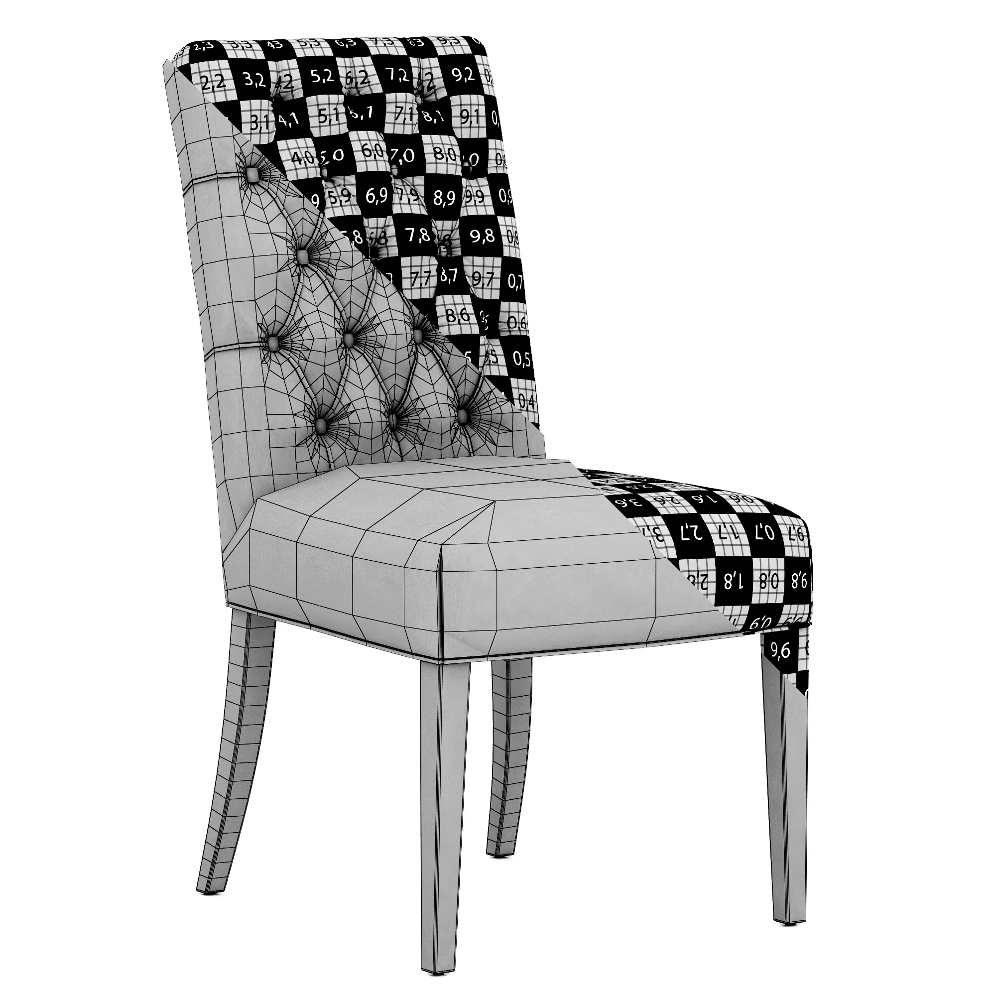 Restoration Hardware Bennett Parsons Leather Side Chair — 3D model preview 9