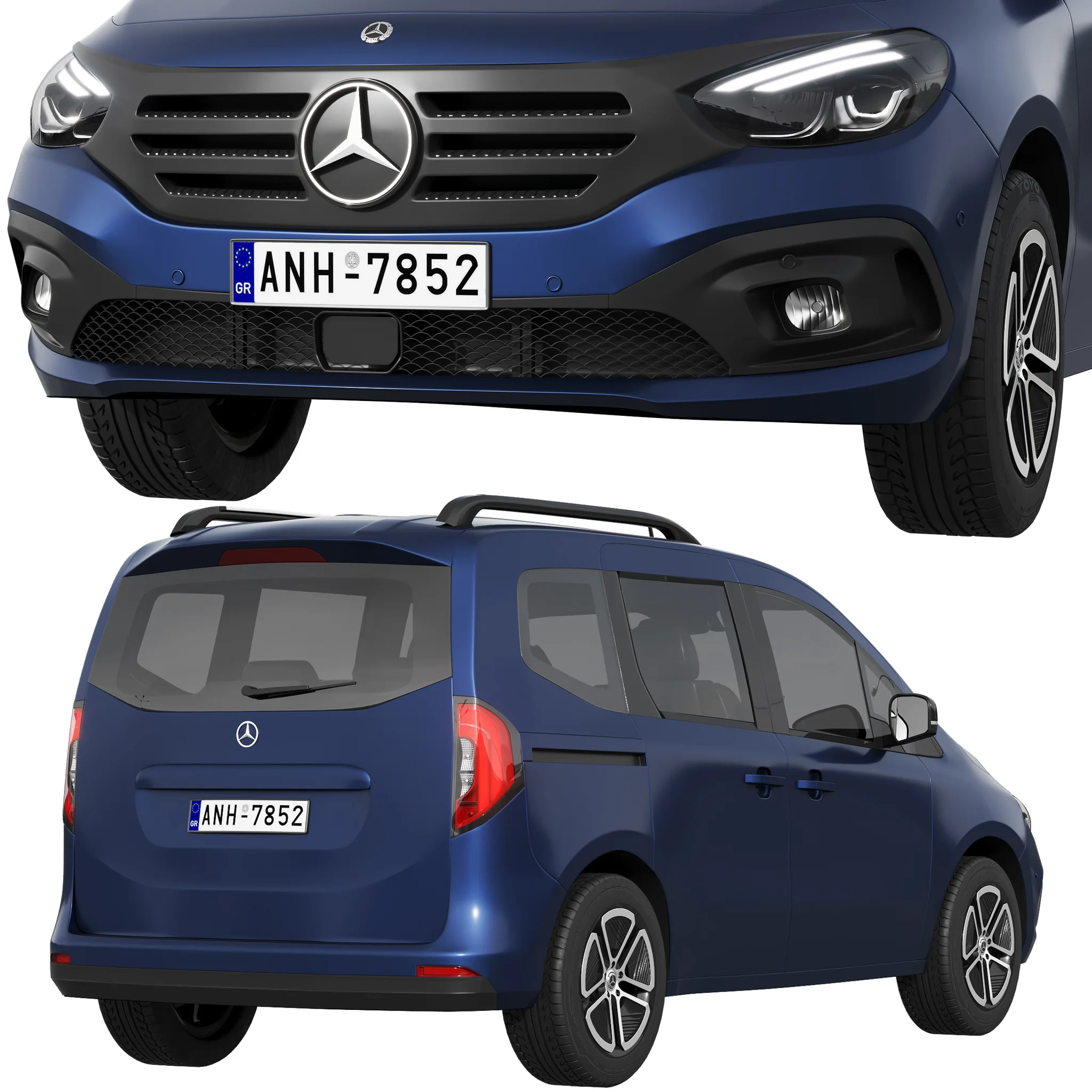 Mercedes Benz EQT, 3D model preview 3