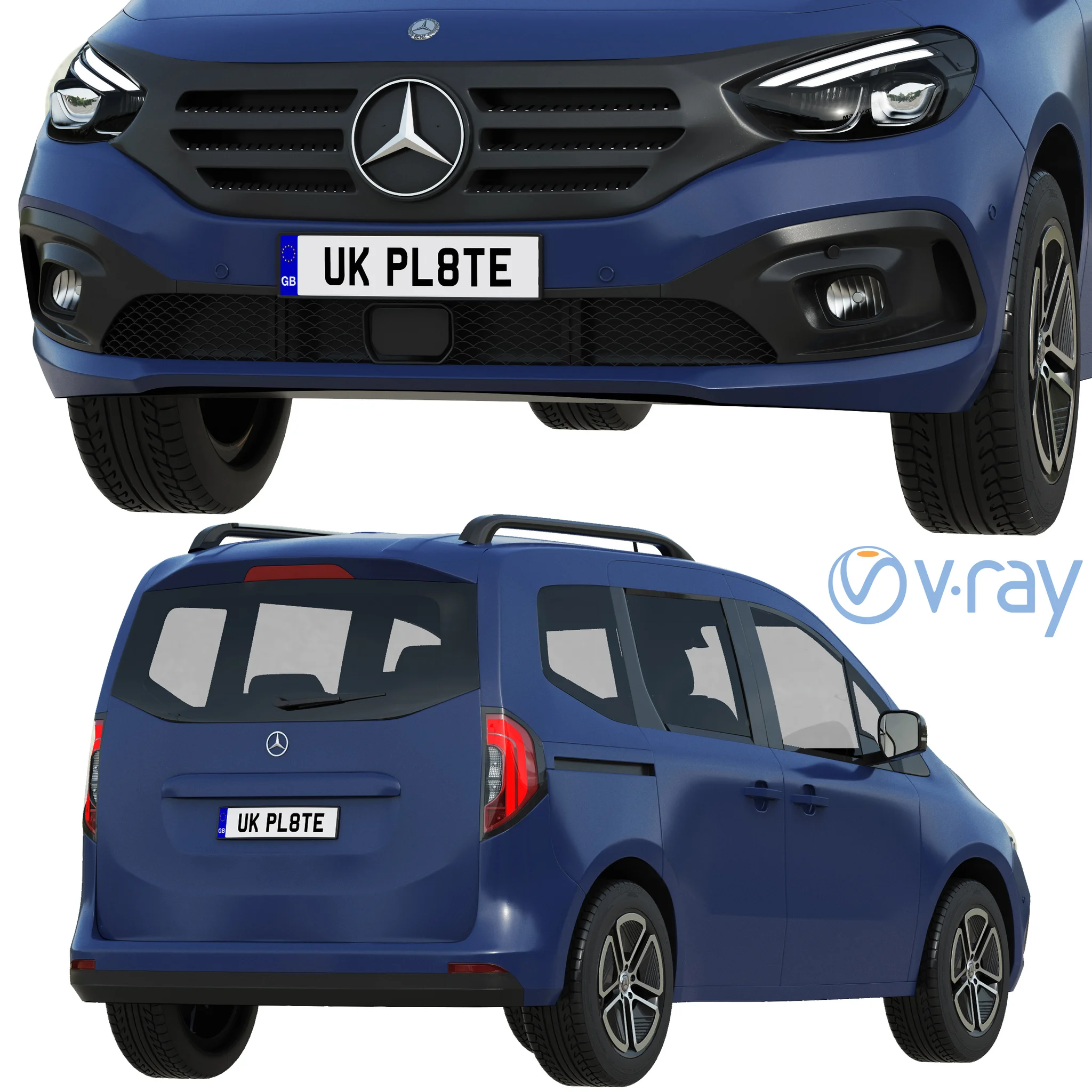 Mercedes Benz EQT, 3D model preview 5