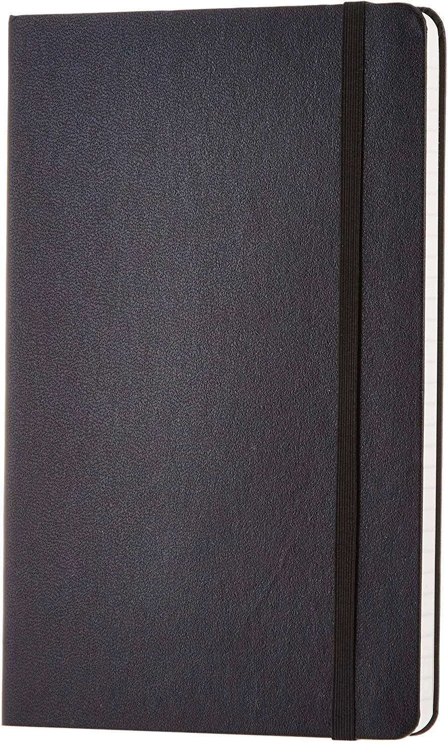 Black Hardcover Ruled Notebook with Elastic Closure